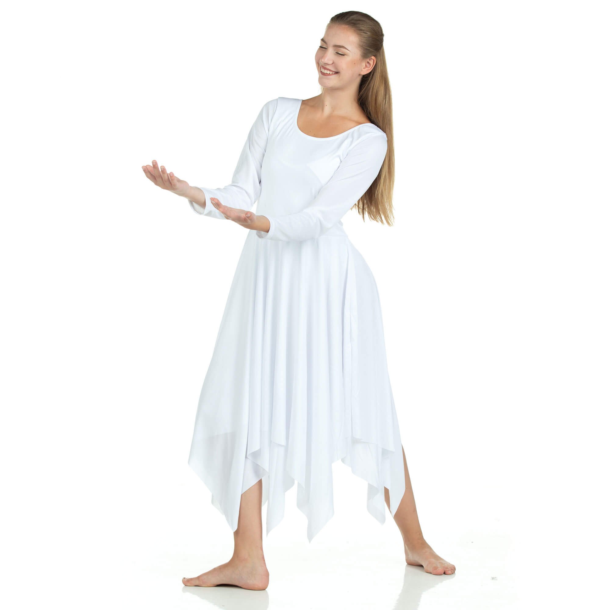 Danzcue Celebration of Spirit Long Sleeve Praise Dance Dress - Click Image to Close