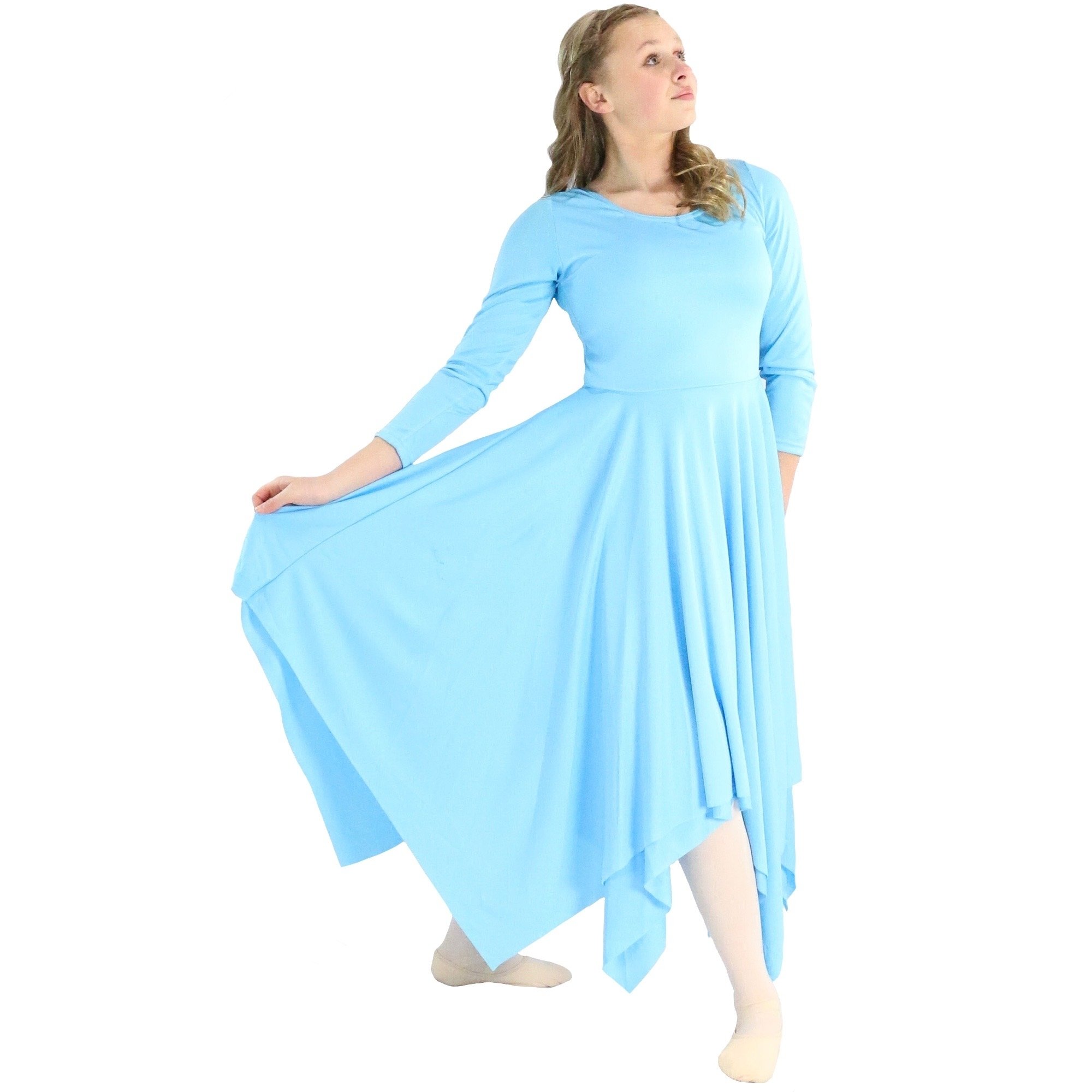 Danzcue Celebration of Spirit Long Sleeve Child Praise Dance Dress - Click Image to Close