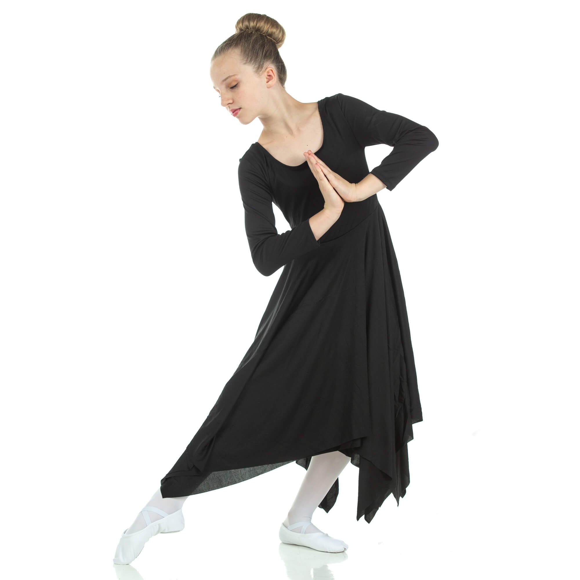 Danzcue Celebration of Spirit Long Sleeve Child Praise Dance Dress - Click Image to Close