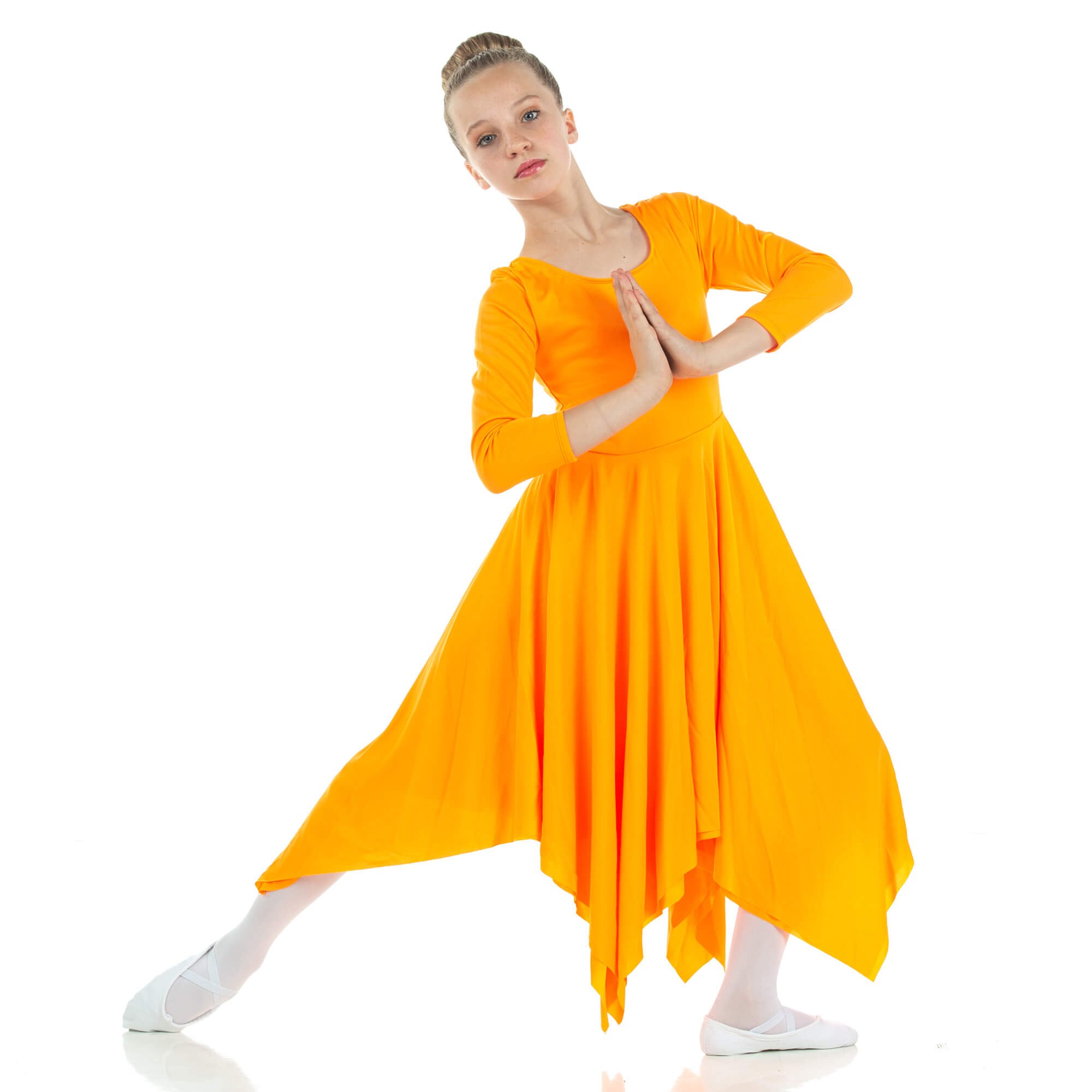 Danzcue Celebration of Spirit Long Sleeve Child Praise Dance Dress - Click Image to Close