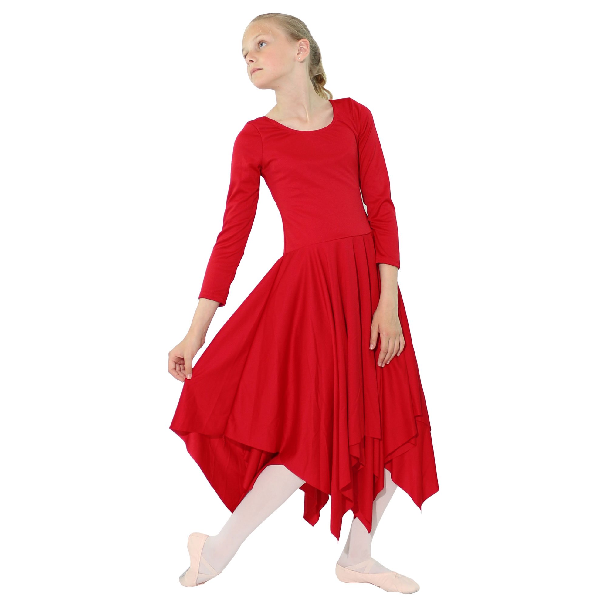 Danzcue Celebration of Spirit Long Sleeve Child Praise Dance Dress - Click Image to Close