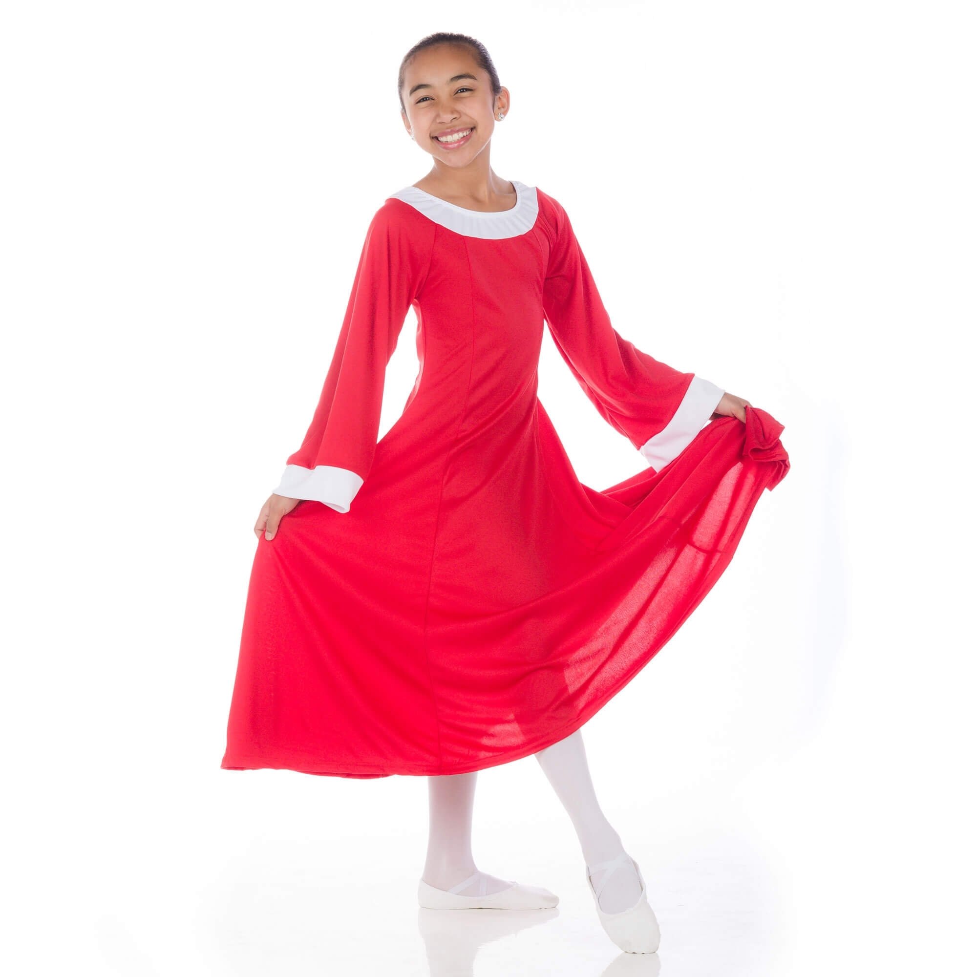 Danzcue Bell Sleeve Praise Dance Child Dress - Click Image to Close