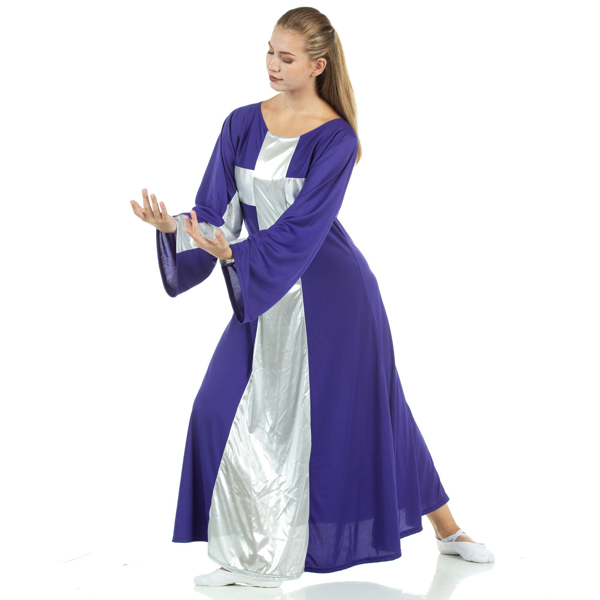 Danzcue Cross Robe Worship Dance Dress - Click Image to Close