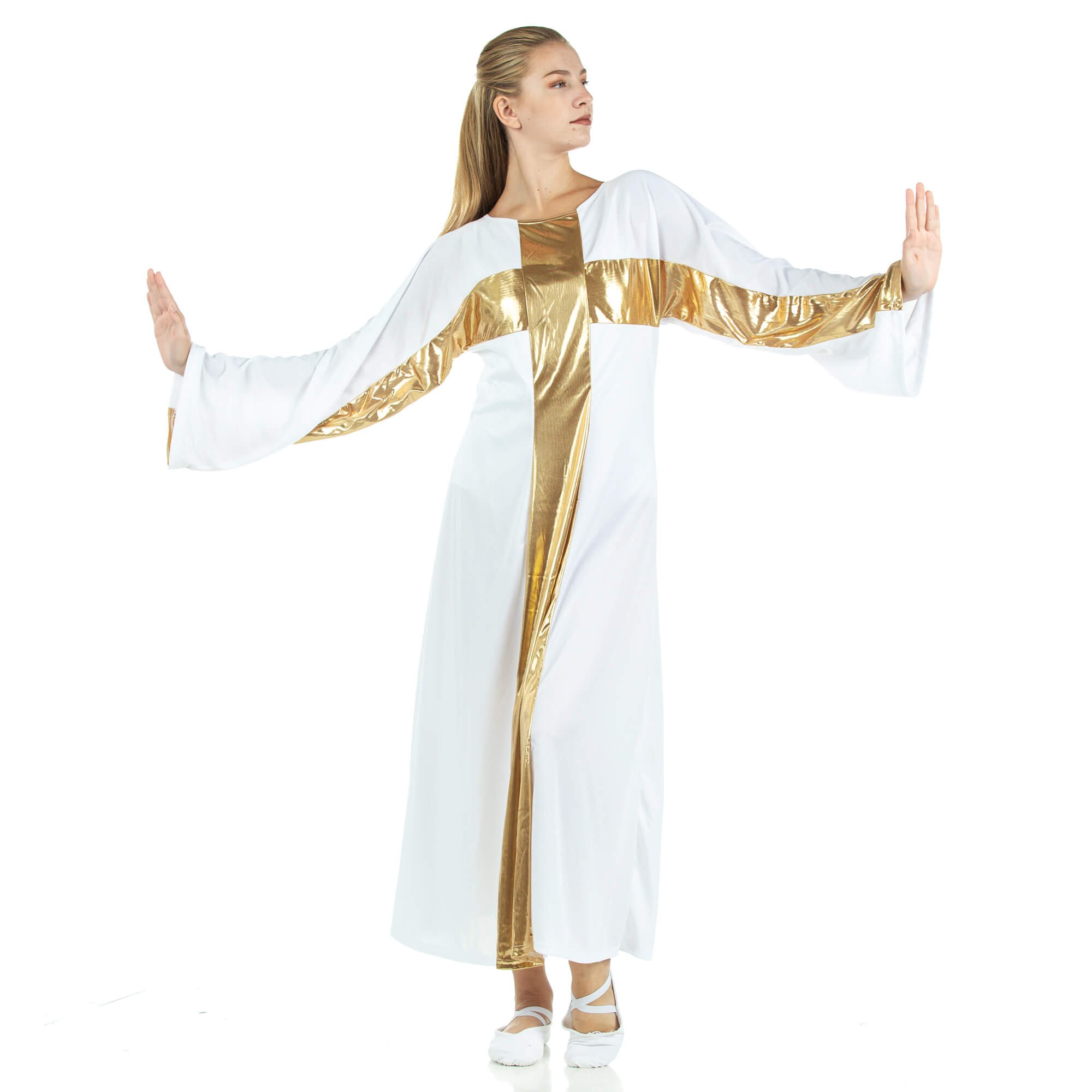 Danzcue Cross Robe Worship Dance Dress - Click Image to Close