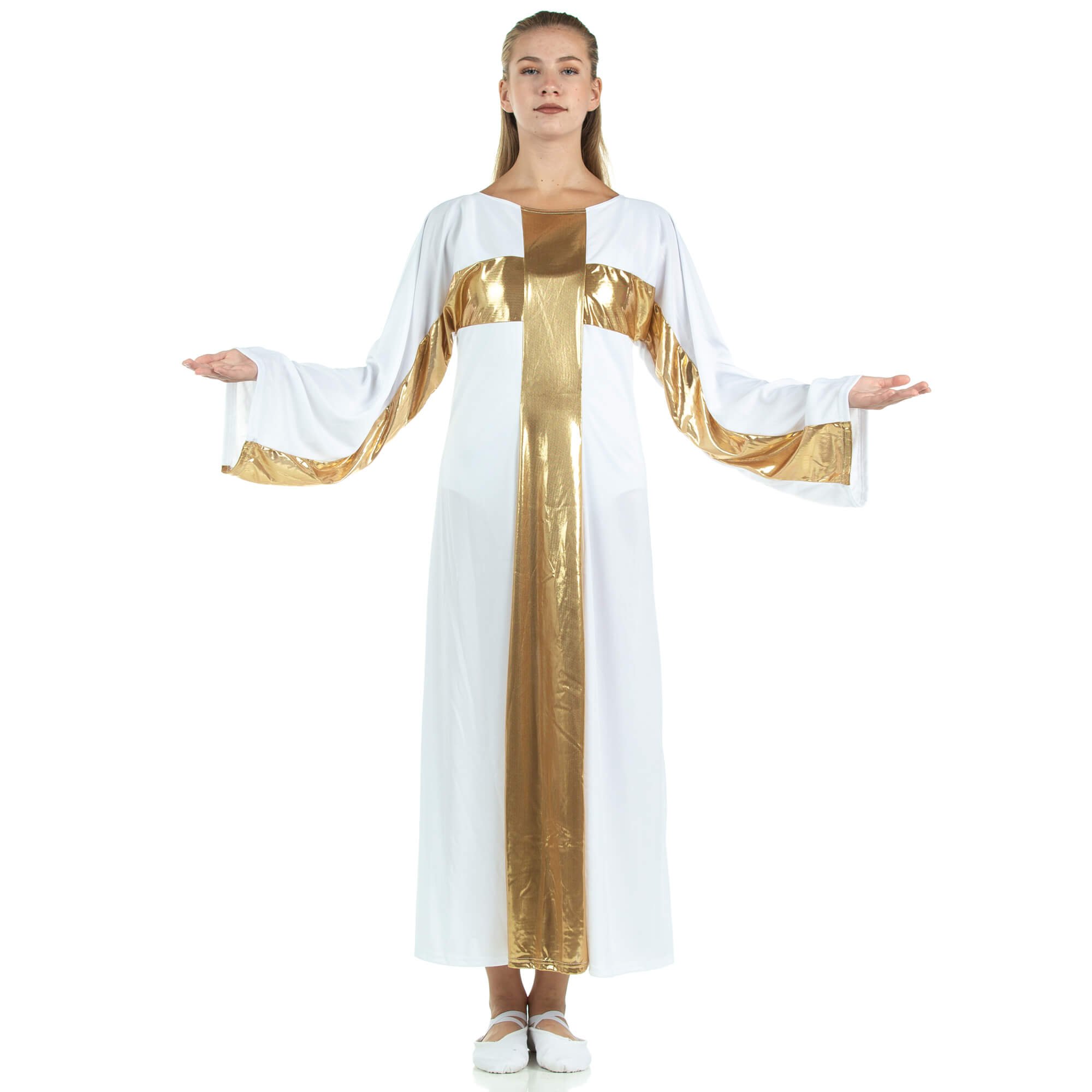 Danzcue Cross Robe Worship Dance Dress - Click Image to Close