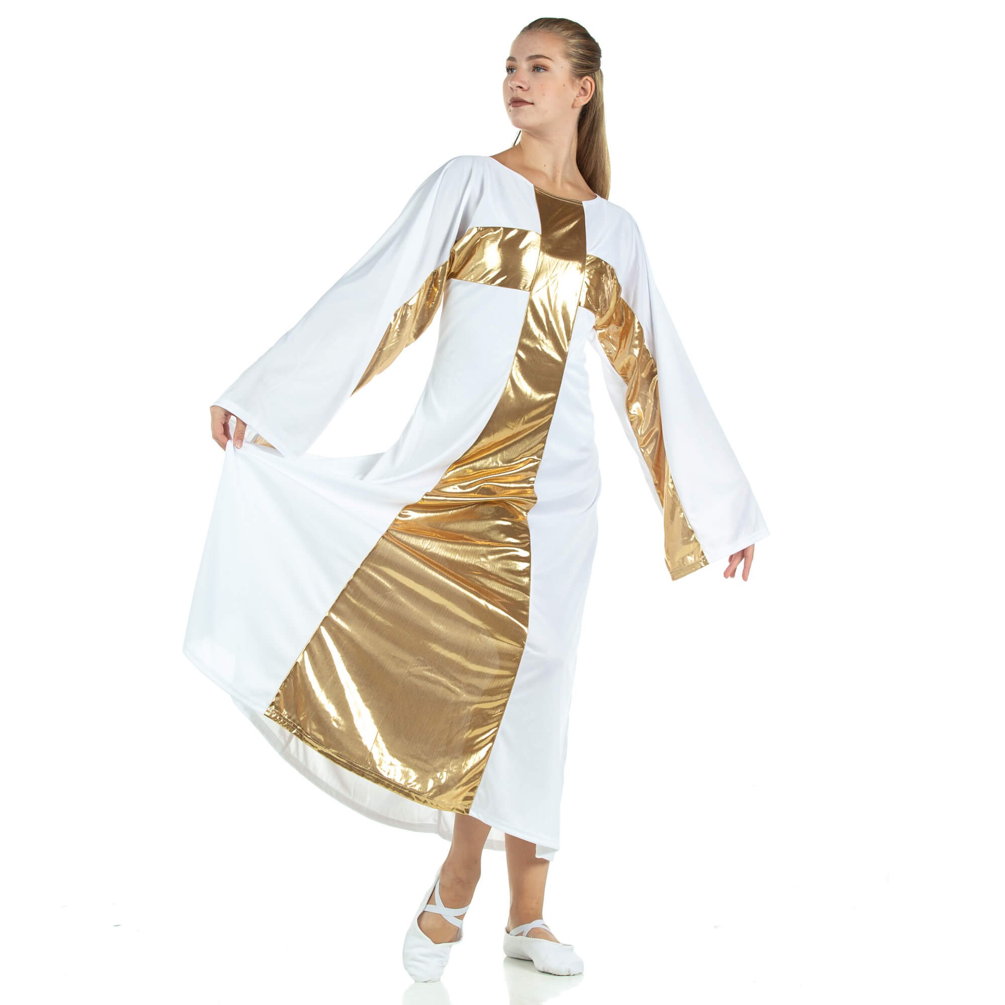 Danzcue Cross Robe Worship Dance Dress - Click Image to Close