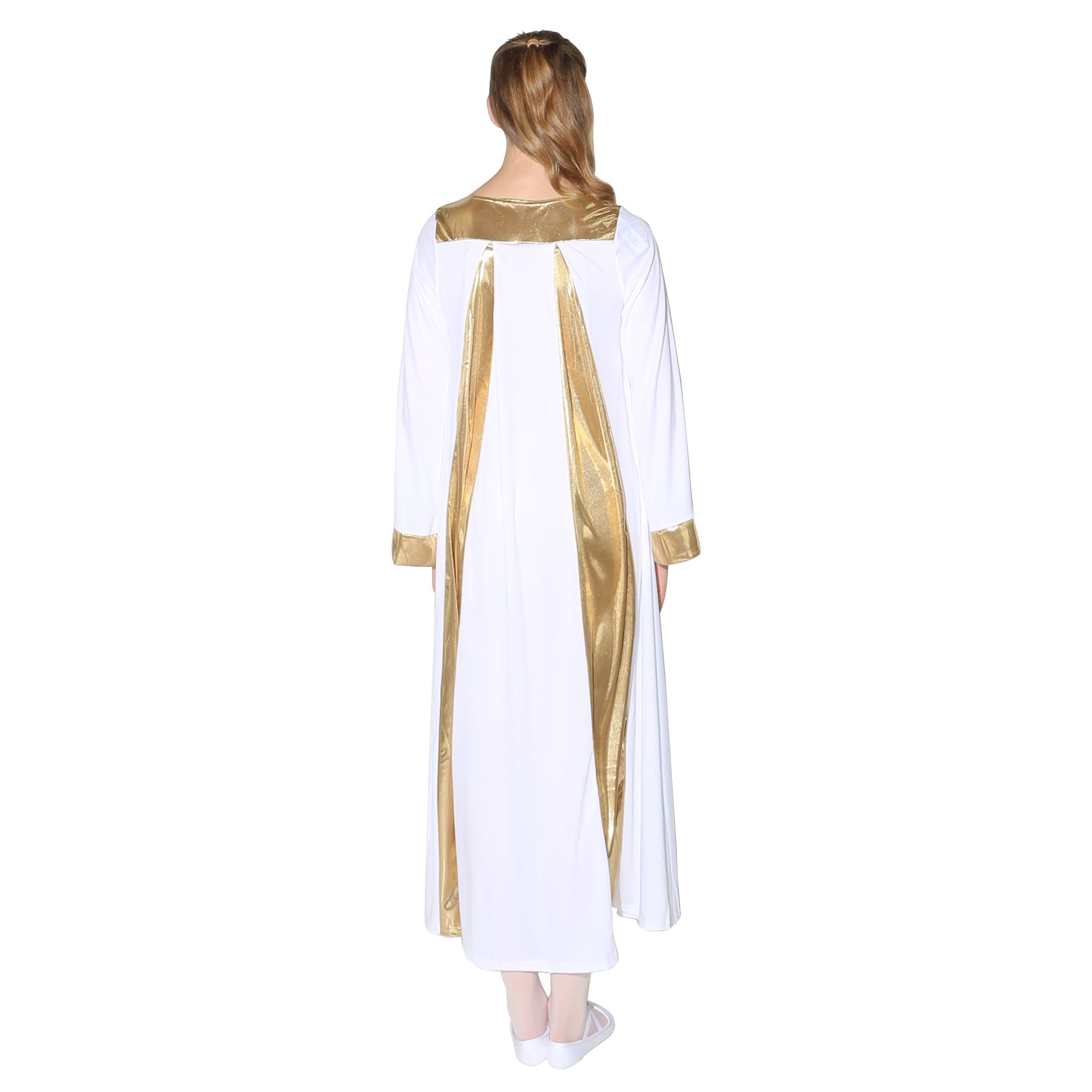 Danzcue Praise Shimmery Long Sleeve Dress - Click Image to Close