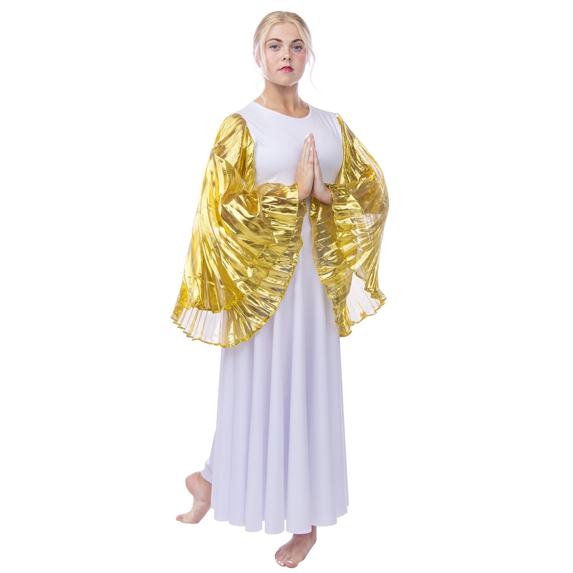 Danzcue Praise Dance Full Length Wing Sleeve Dress - Click Image to Close