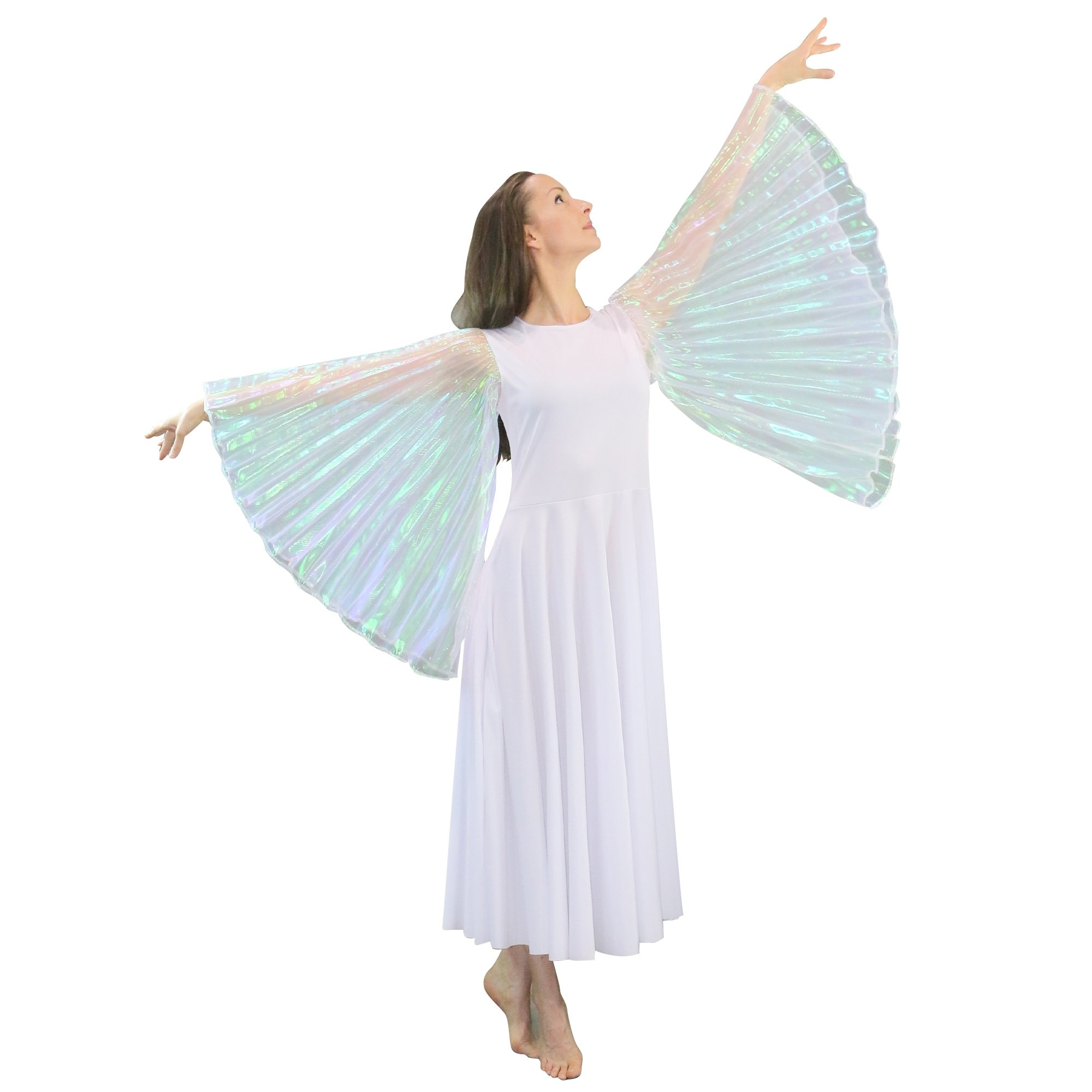 Danzcue Praise Dance Full Length Wing Sleeve Dress - Click Image to Close