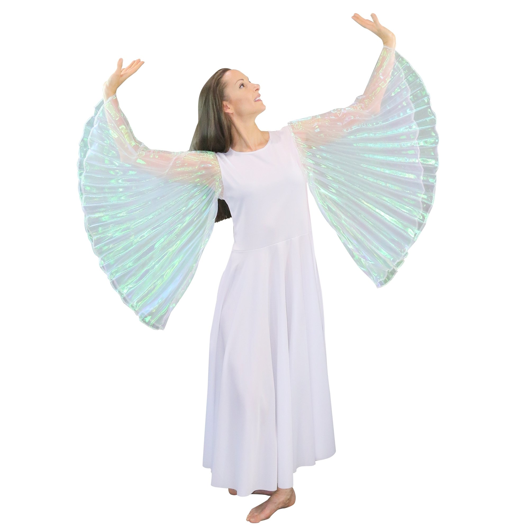 Danzcue Praise Dance Full Length Wing Sleeve Dress - Click Image to Close