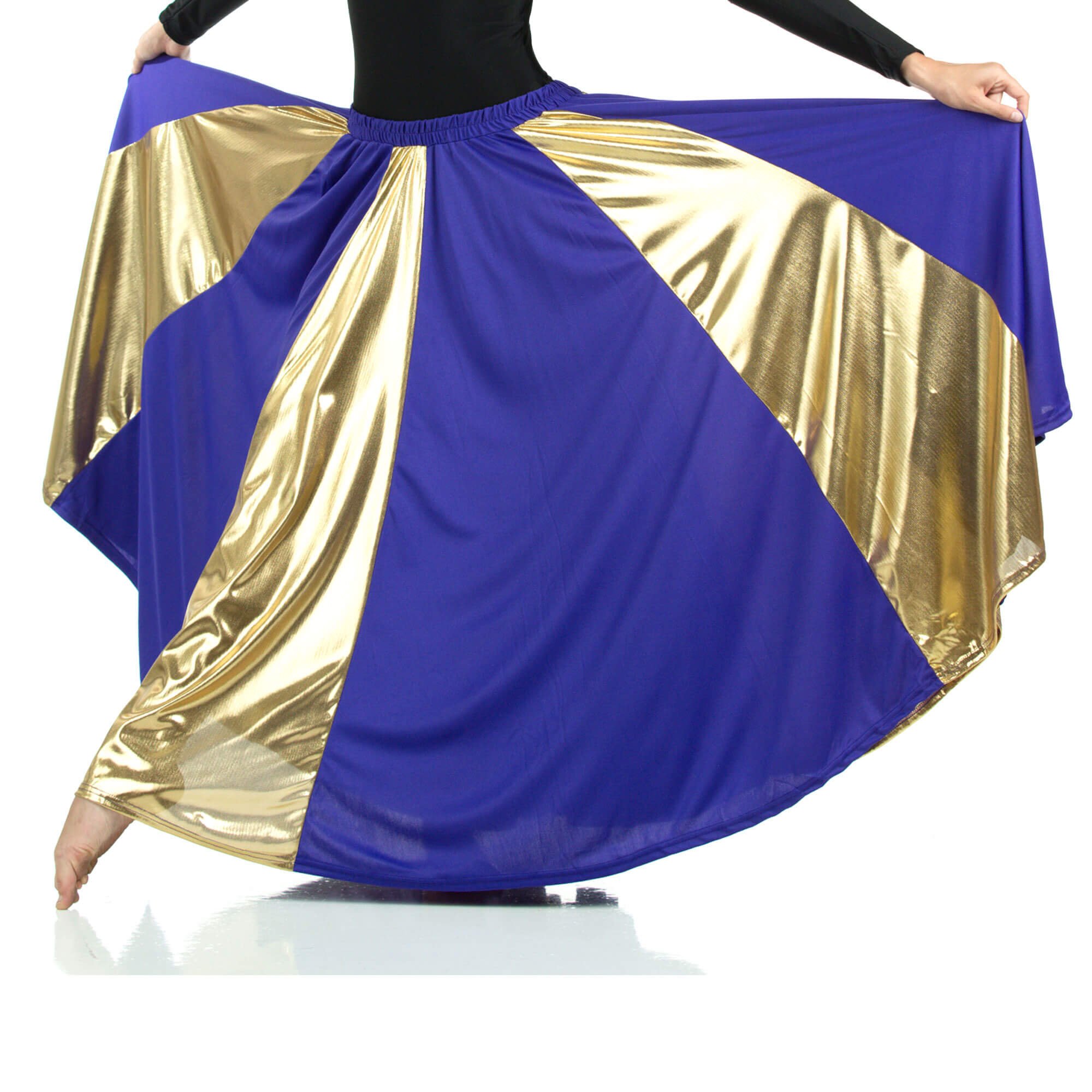 Danzcue Womens Long Full Elastic Chiffon Dance Skirt 