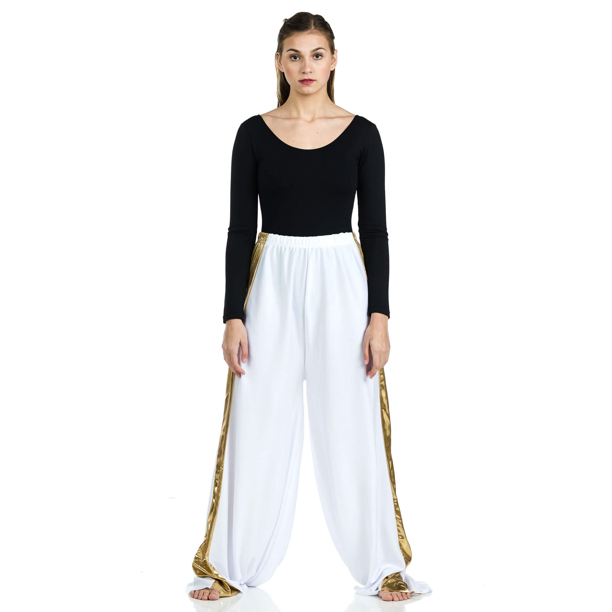 Danzcue Praise Dance Two-Tone Palazzo Pants - Click Image to Close