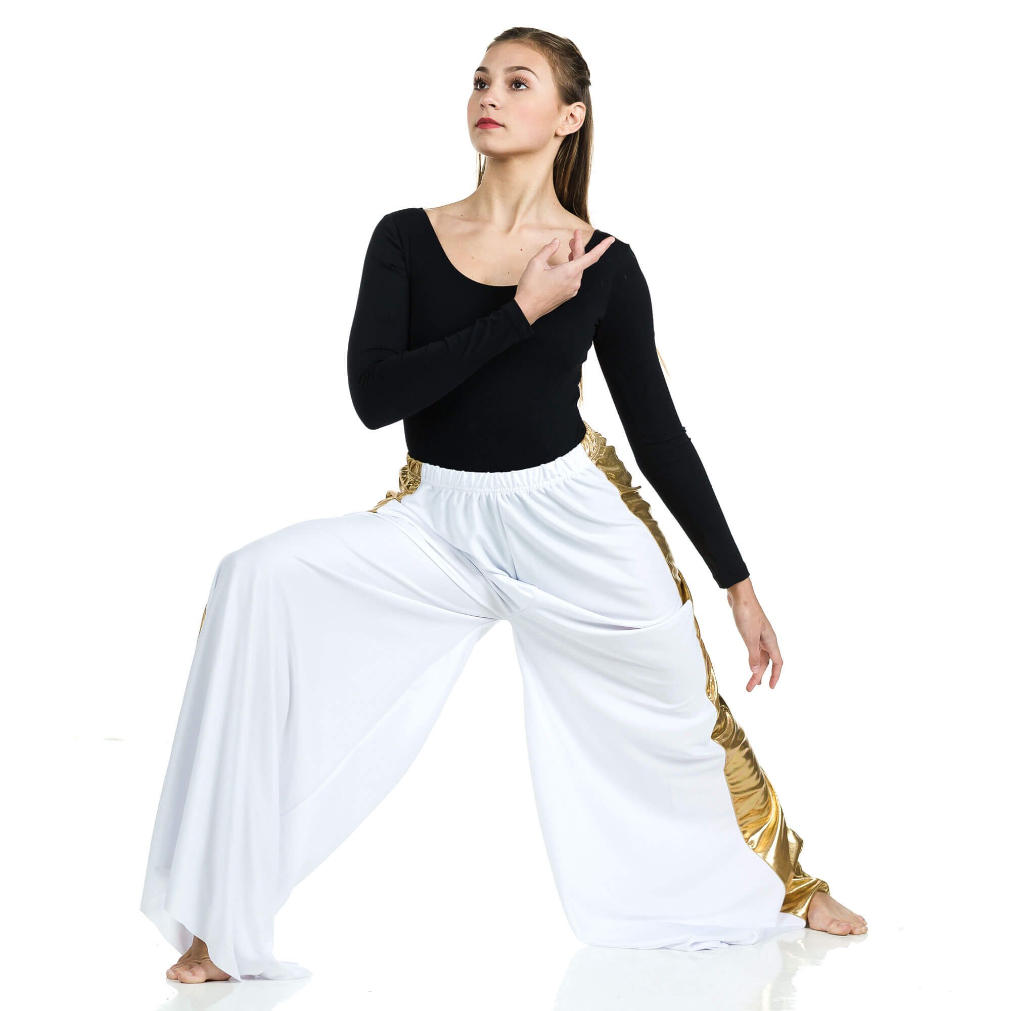 Danzcue Praise Dance Two-Tone Palazzo Pants - Click Image to Close