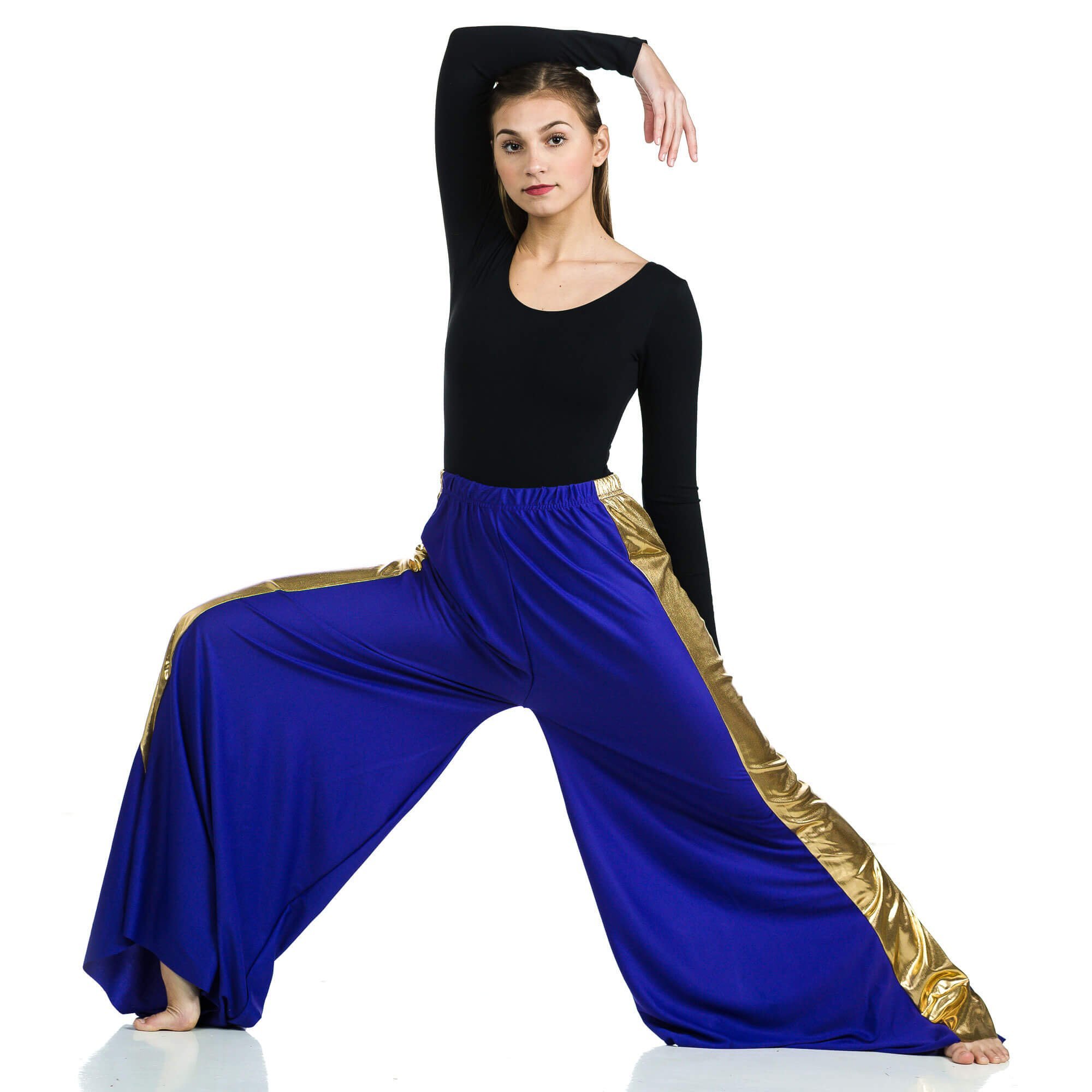 Danzcue Praise Dance Two-Tone Palazzo Pants - Click Image to Close