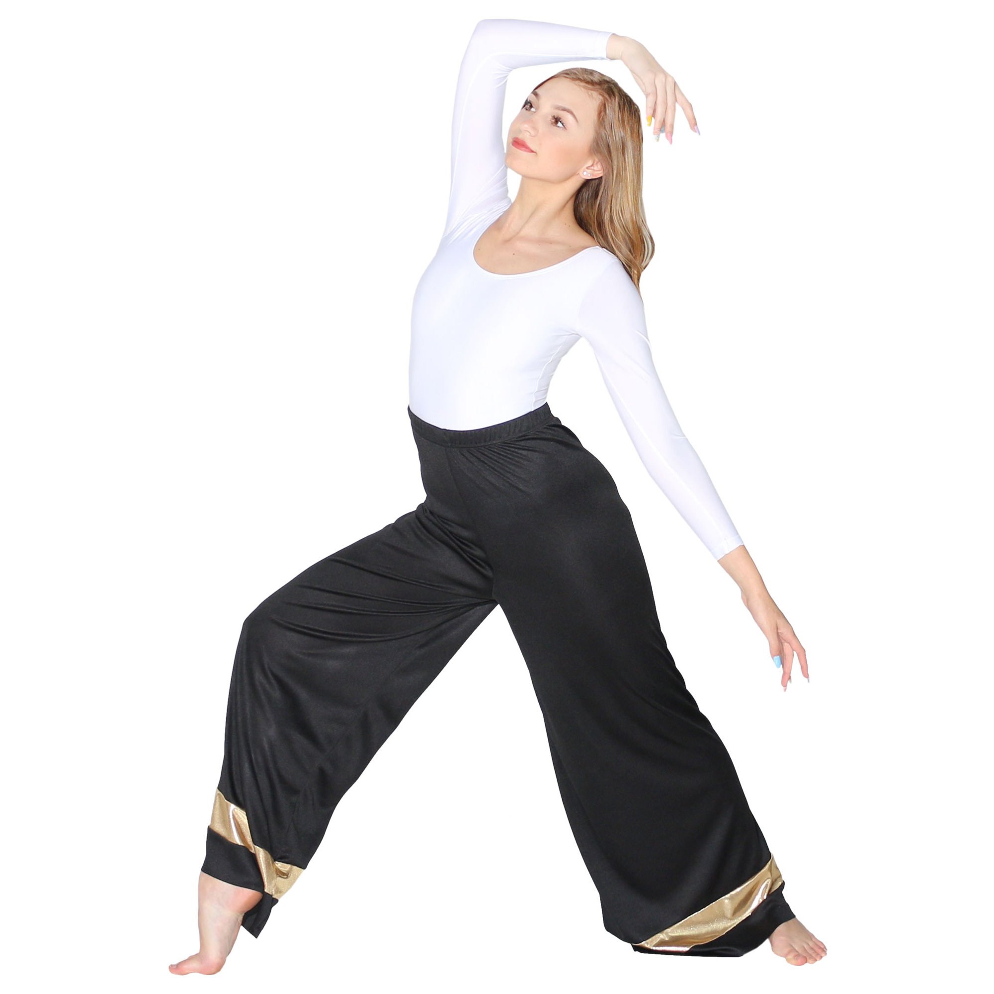 Danzcue Praise Dance Two-Tone Palazzo Pants - Click Image to Close