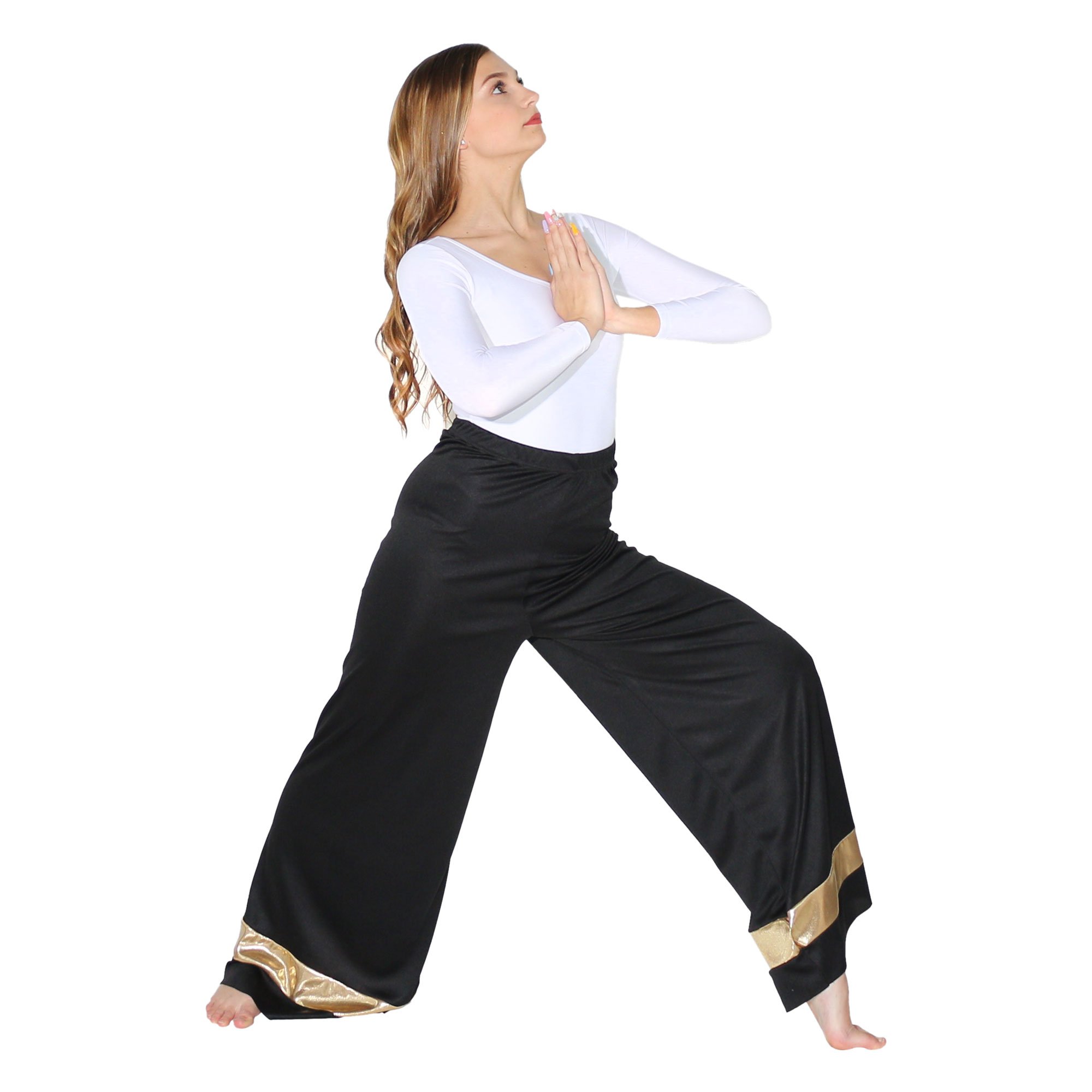 Danzcue Praise Dance Two-Tone Palazzo Pants - Click Image to Close