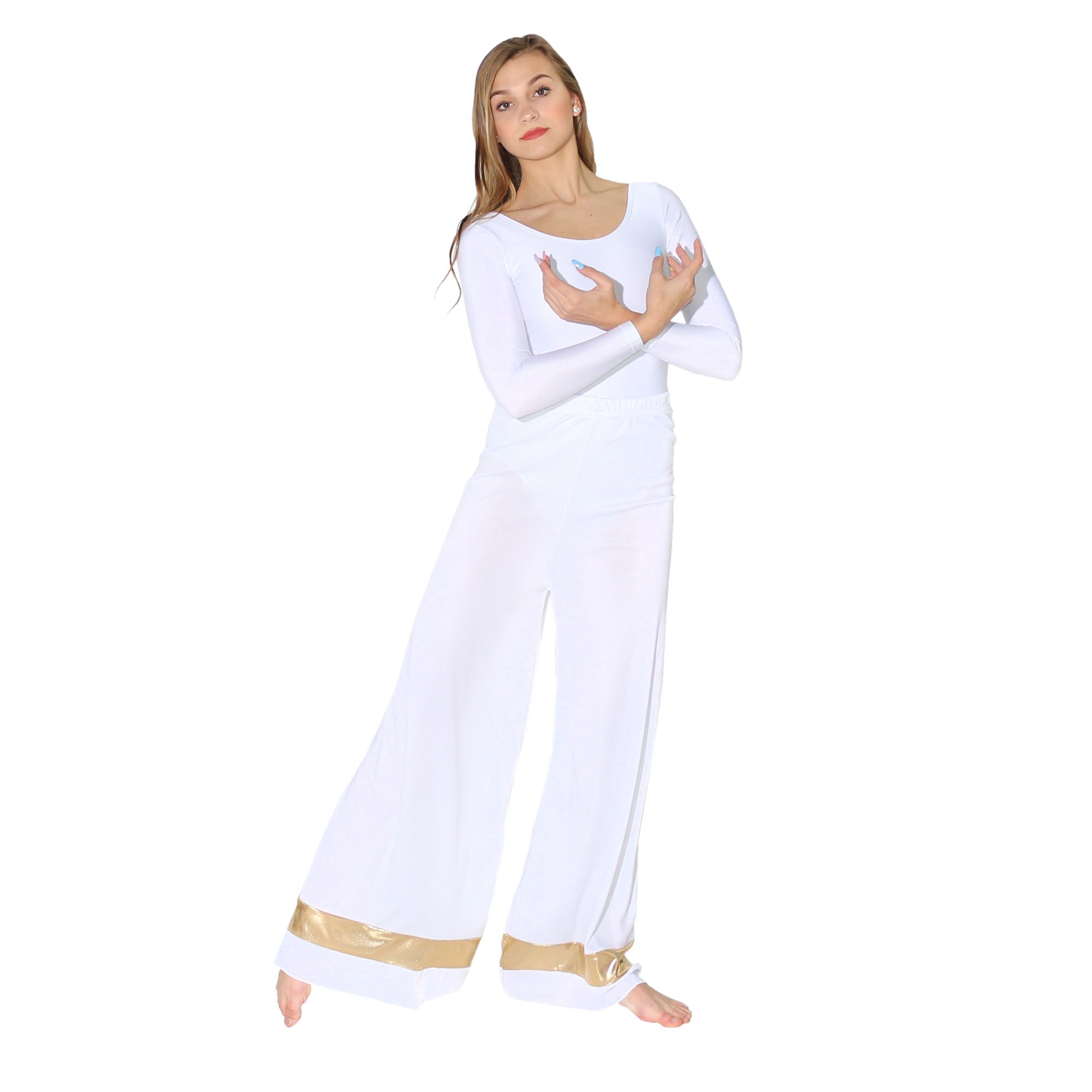 Danzcue Praise Dance Two-Tone Palazzo Pants - Click Image to Close