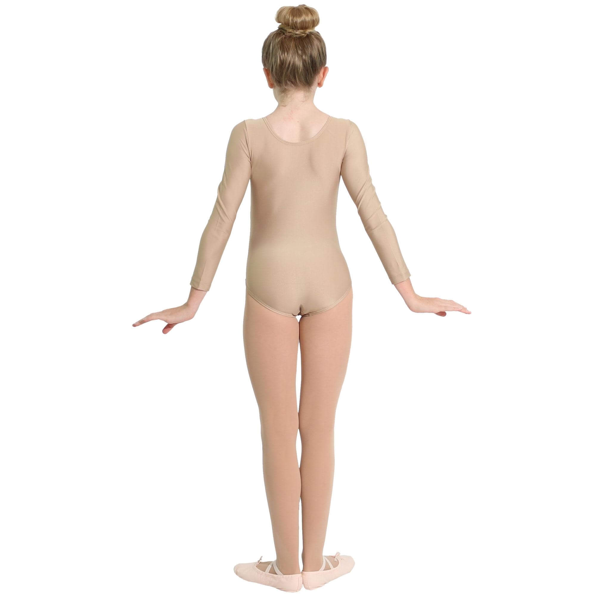 Danzcue Basic Nylon Long Sleeve Child Leotard - Click Image to Close