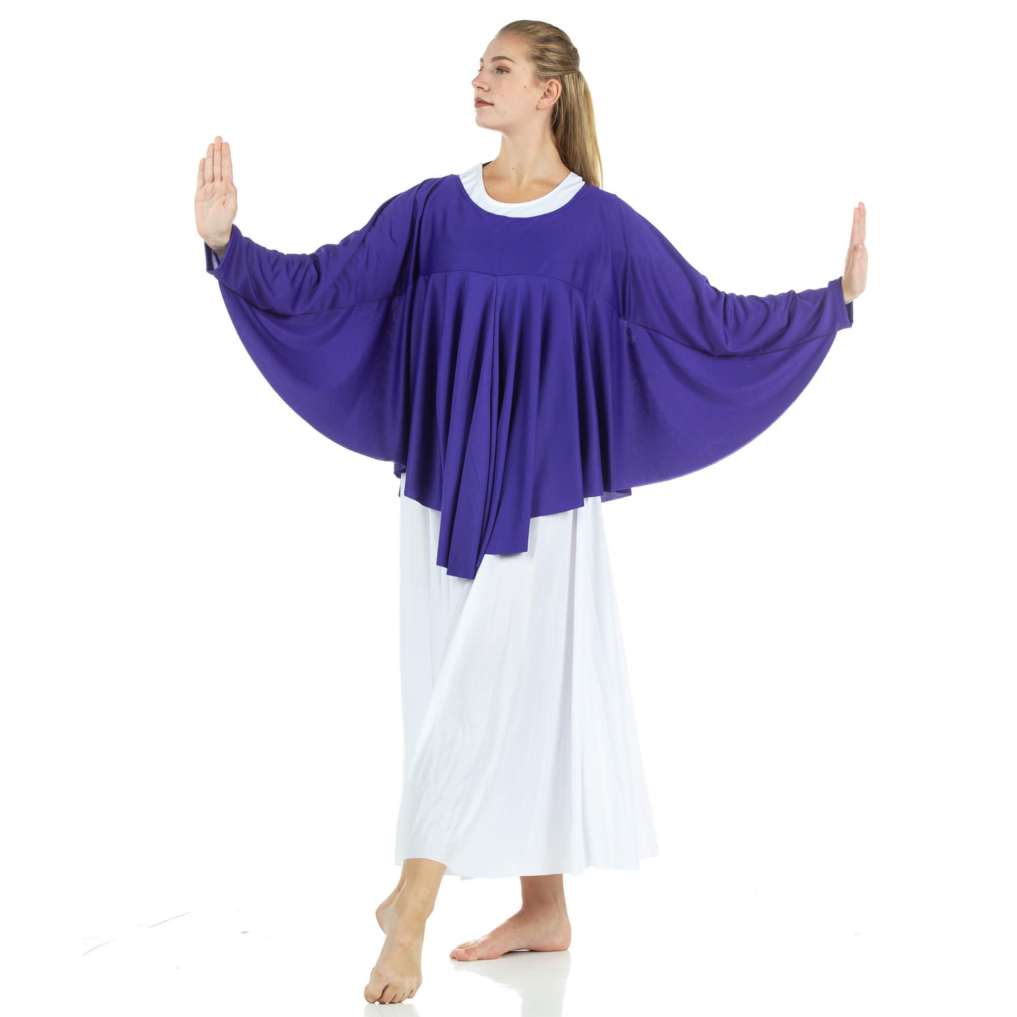 Angel Wing Liturgical Dance Drapey Pullover - Click Image to Close