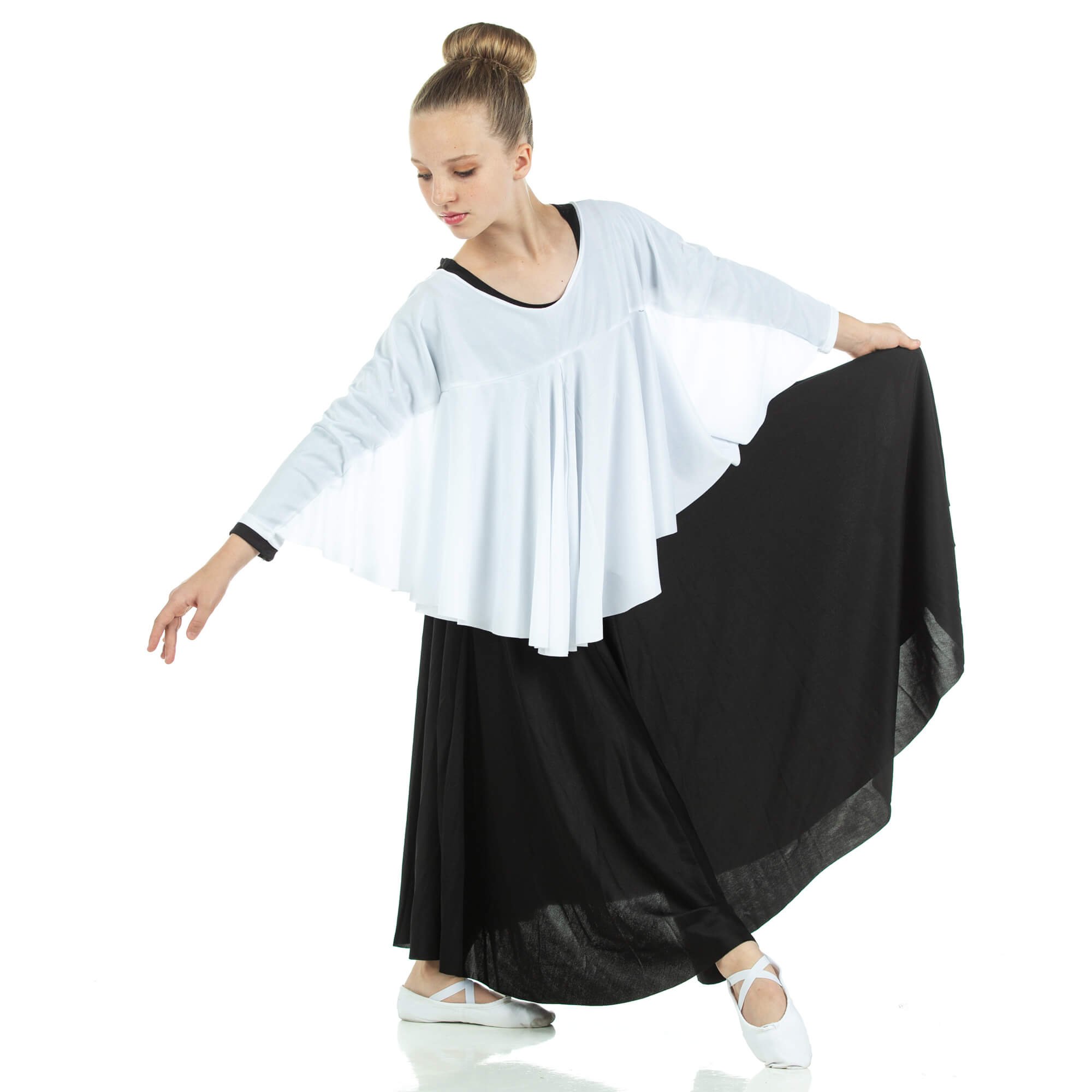 Child Angel Wing Liturgical Dance Drapey Pullover - Click Image to Close