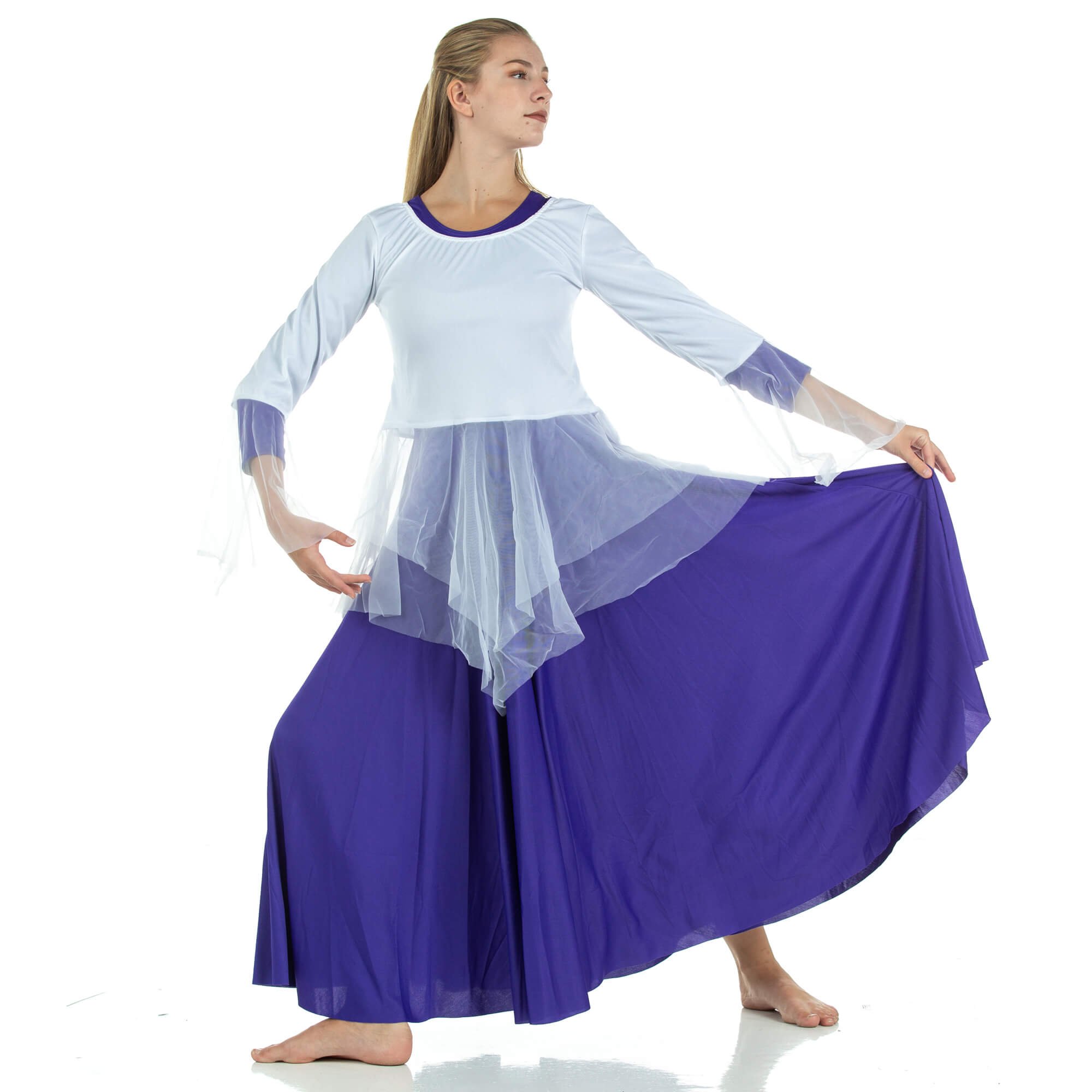 Danzcue Ministry Dance Chiffon Skirted Tunic - Click Image to Close