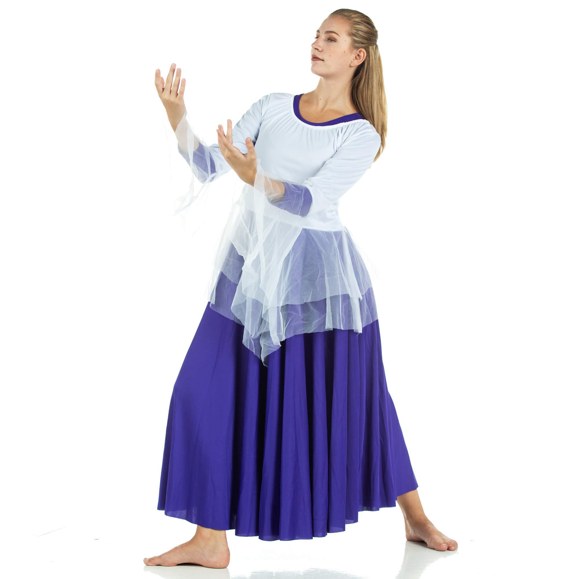 Danzcue Ministry Dance Chiffon Skirted Tunic - Click Image to Close