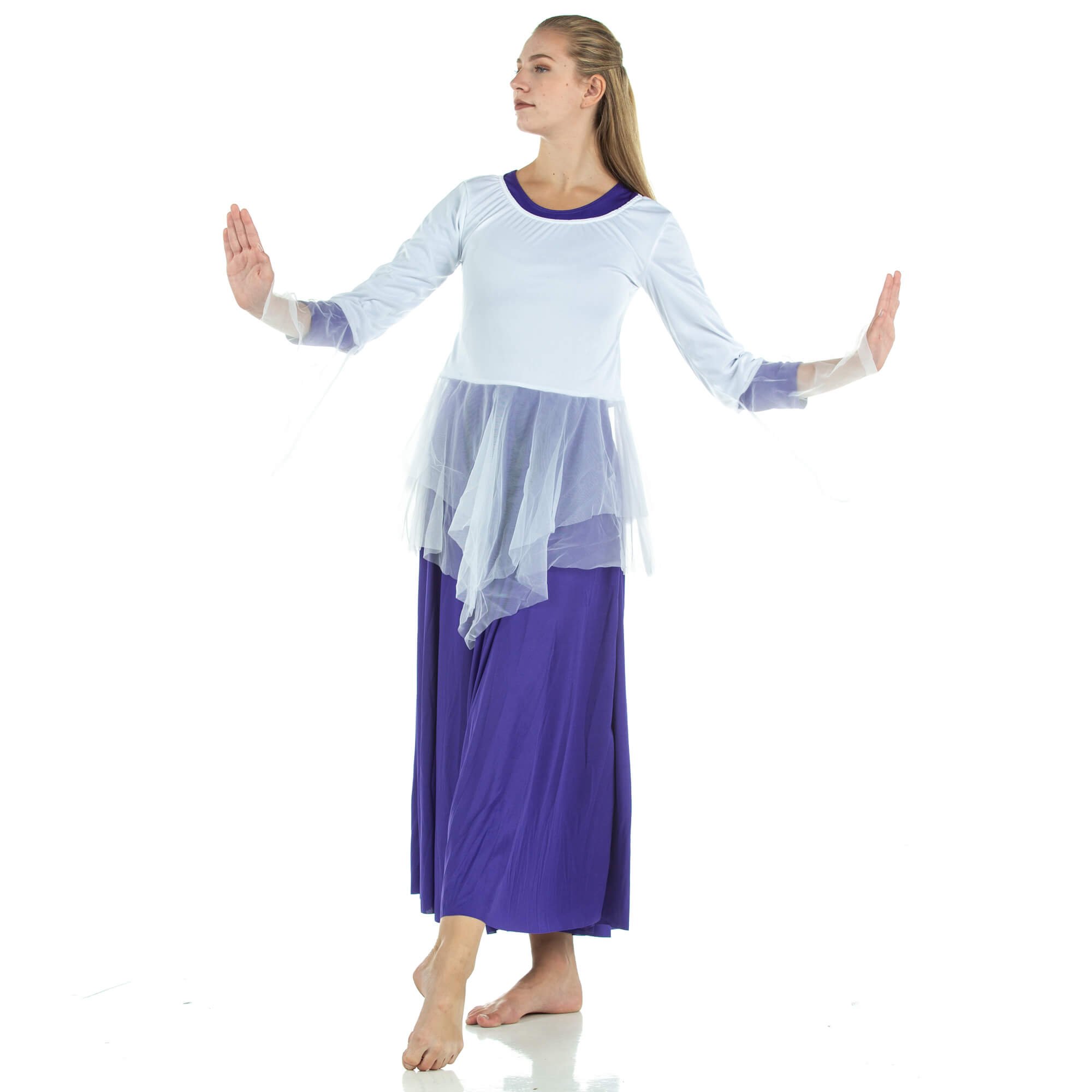 Danzcue Ministry Dance Chiffon Skirted Tunic - Click Image to Close