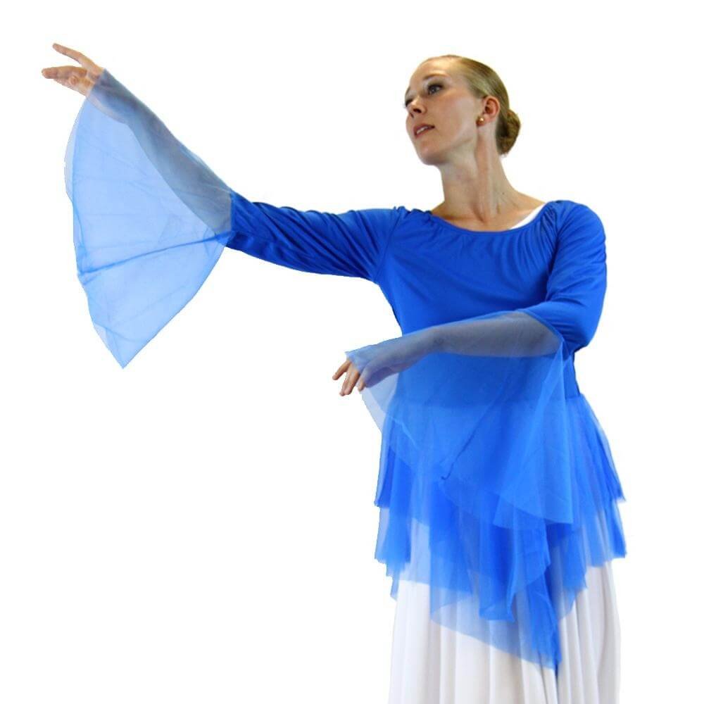 Danzcue Ministry Dance Chiffon Skirted Tunic - Click Image to Close