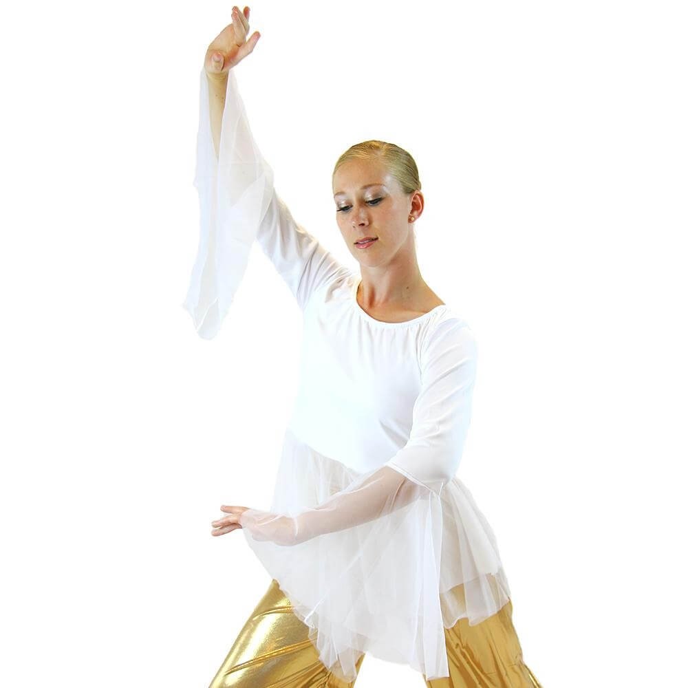 Danzcue Ministry Dance Chiffon Skirted Tunic - Click Image to Close