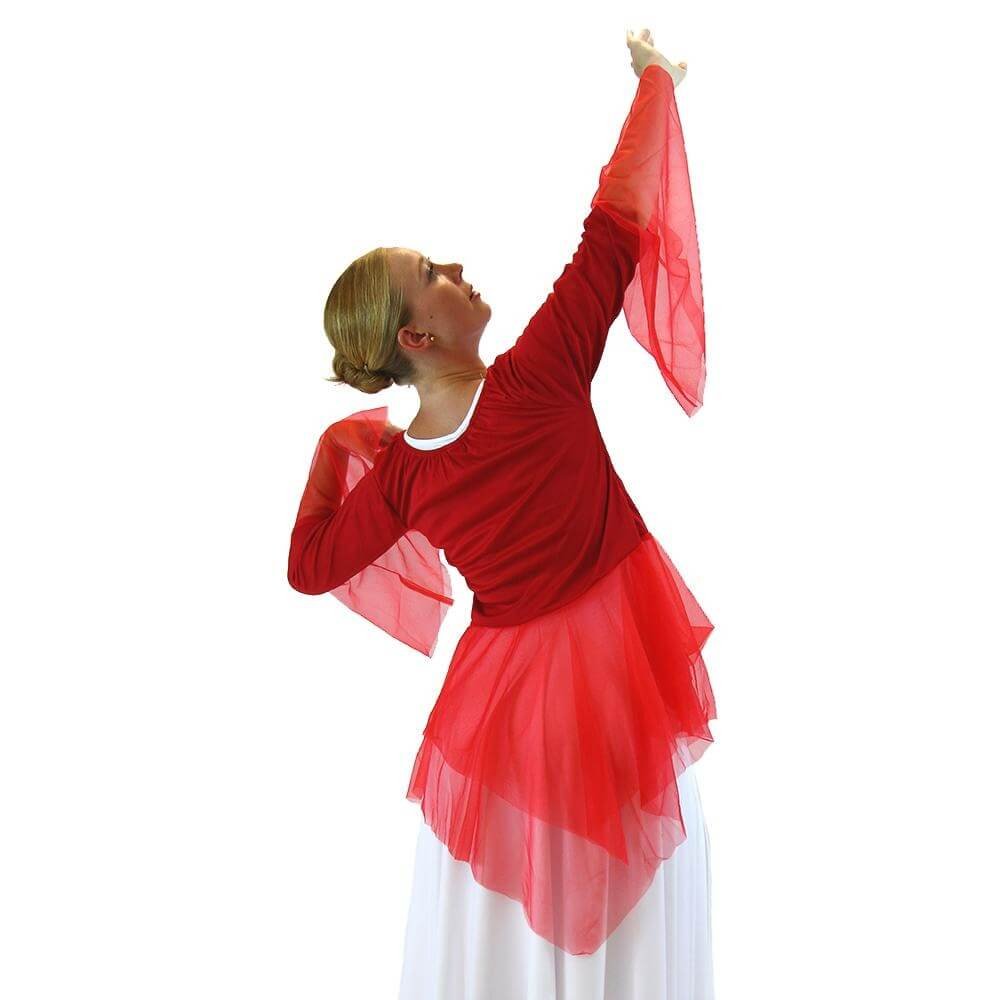 Danzcue Ministry Dance Chiffon Skirted Tunic - Click Image to Close