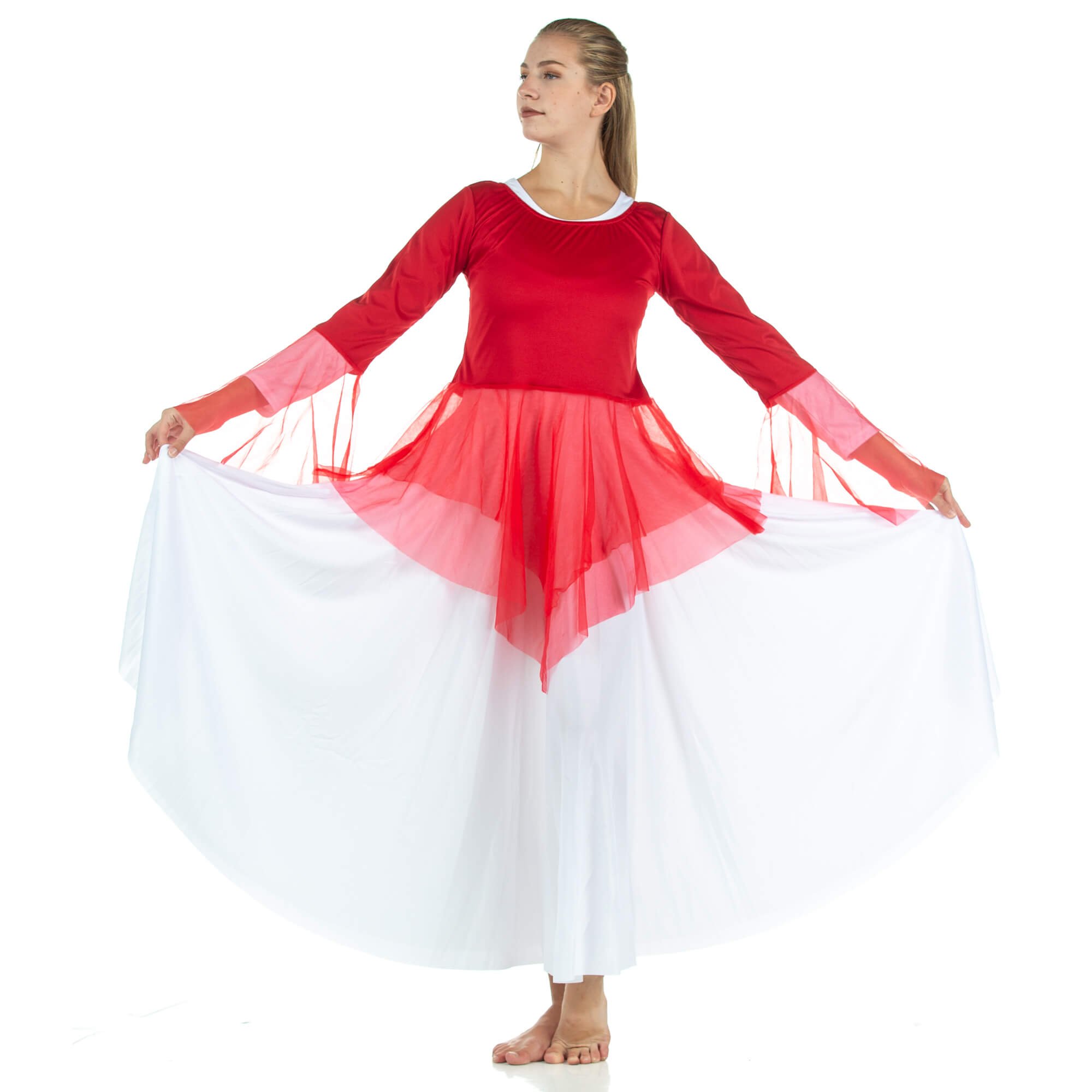 Danzcue Ministry Dance Chiffon Skirted Tunic - Click Image to Close