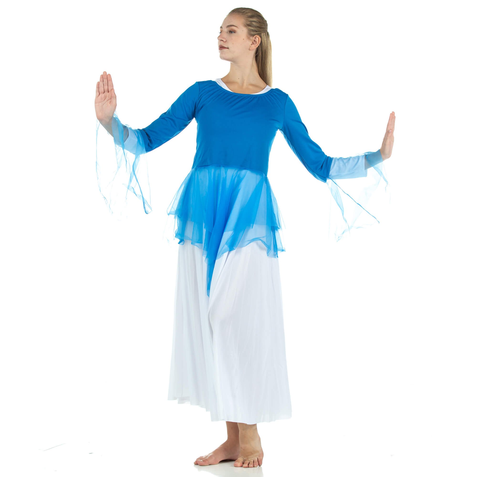 Danzcue Ministry Dance Chiffon Skirted Tunic - Click Image to Close