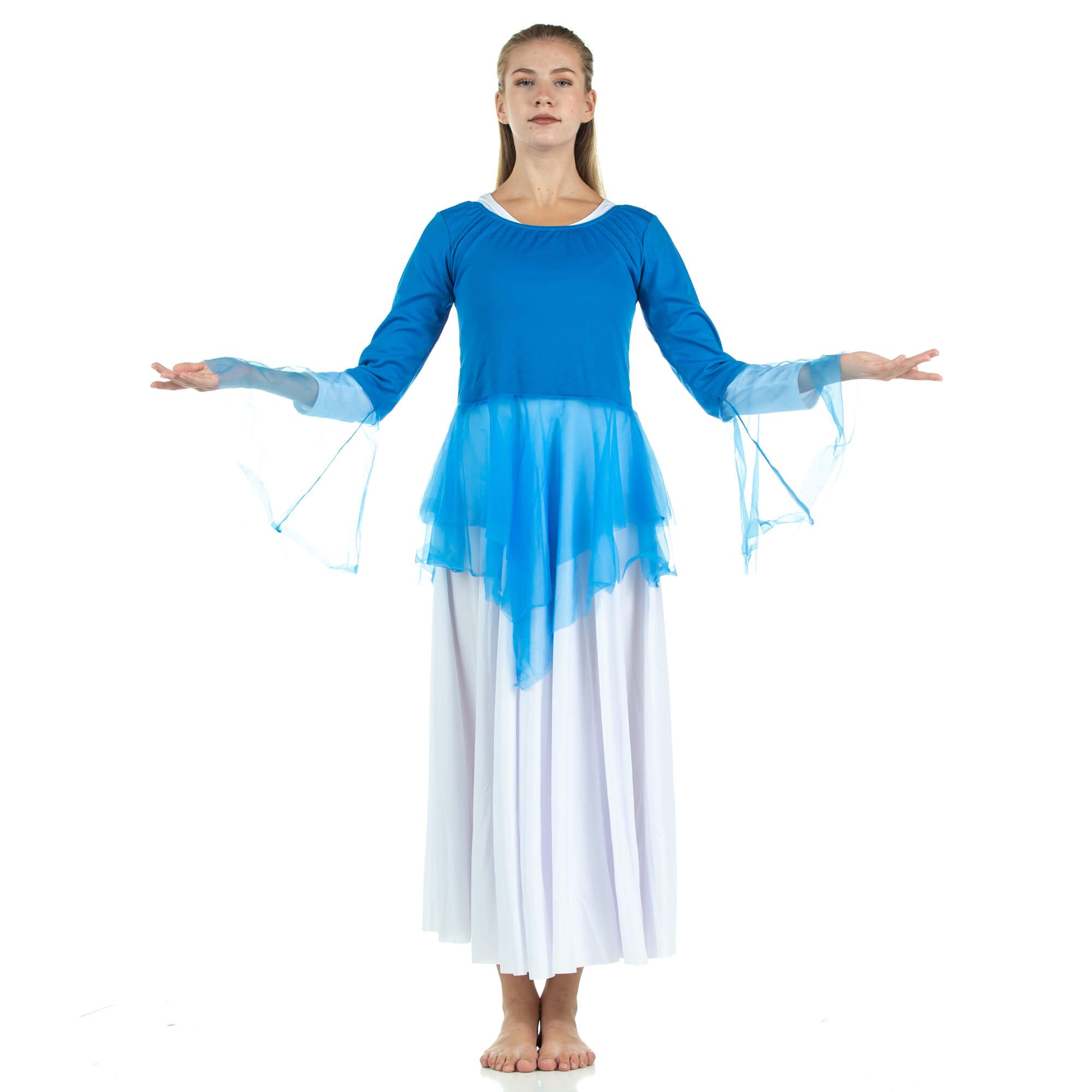 Danzcue Ministry Dance Chiffon Skirted Tunic - Click Image to Close