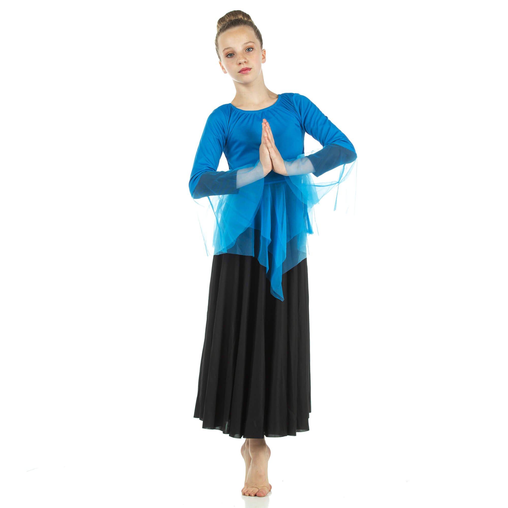 Child Ministry Dance Chiffon Skirted Tunic - Click Image to Close