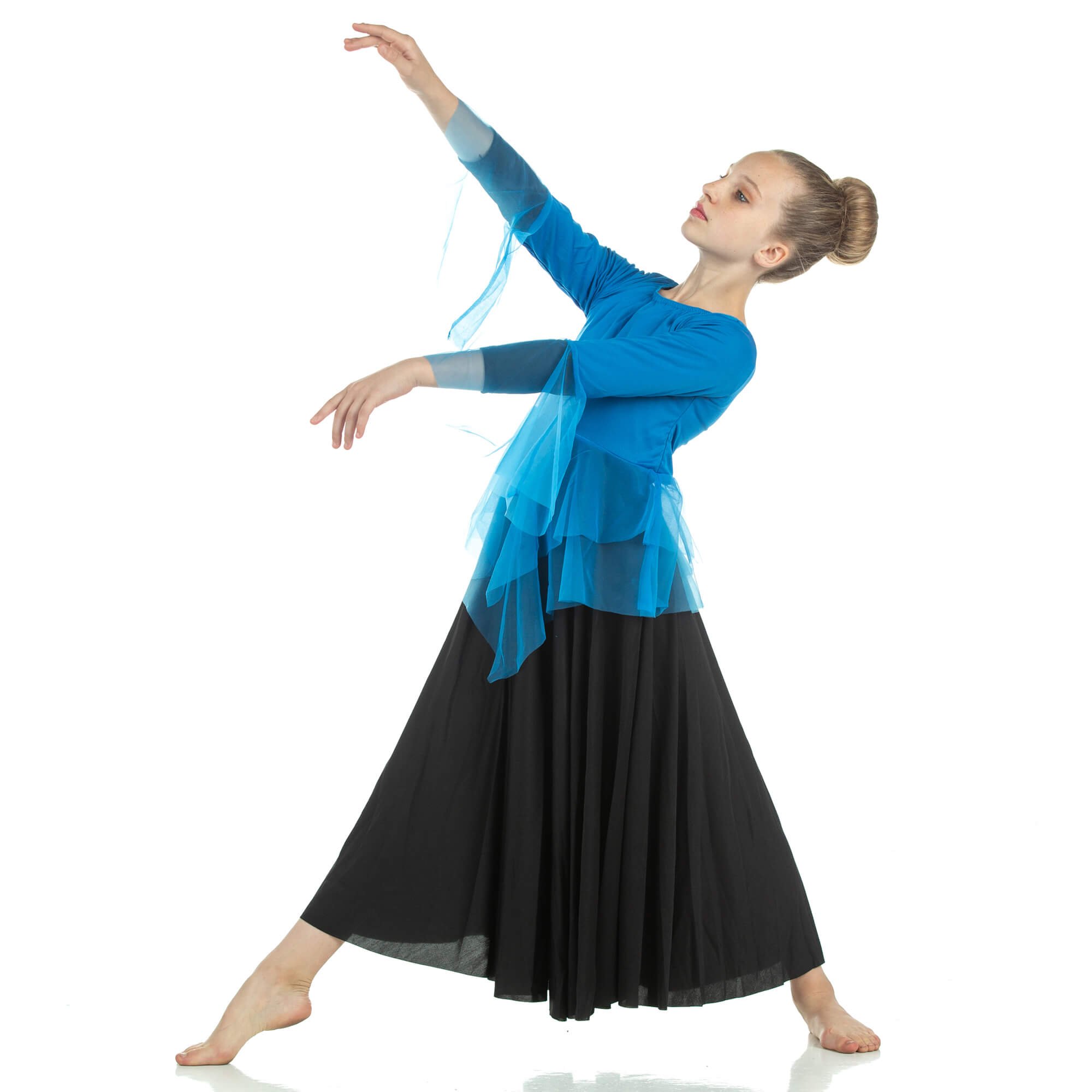 Child Ministry Dance Chiffon Skirted Tunic - Click Image to Close