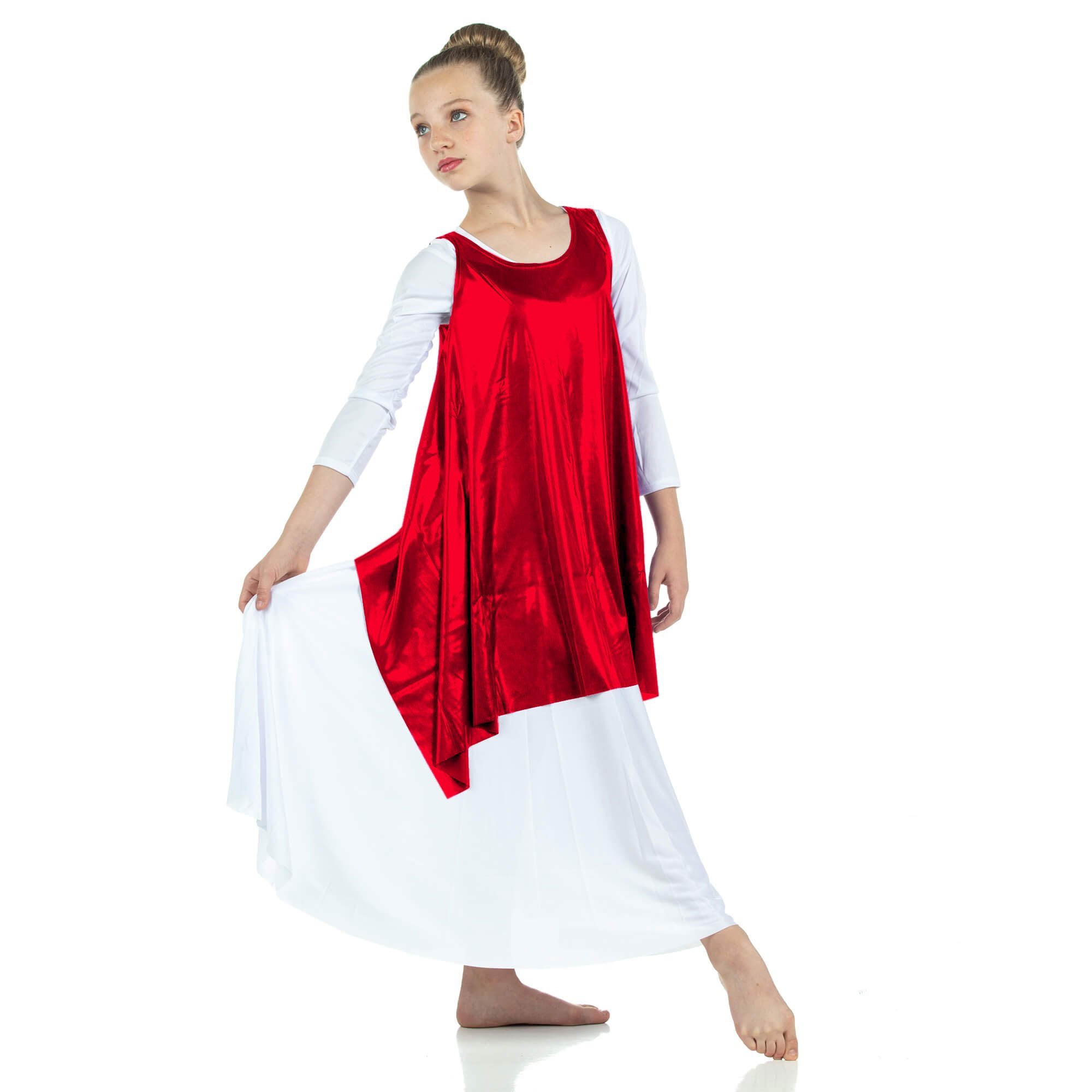 Child Celebration of Spirit Drapey Praise Dance Tunic Tank Pullover - Click Image to Close