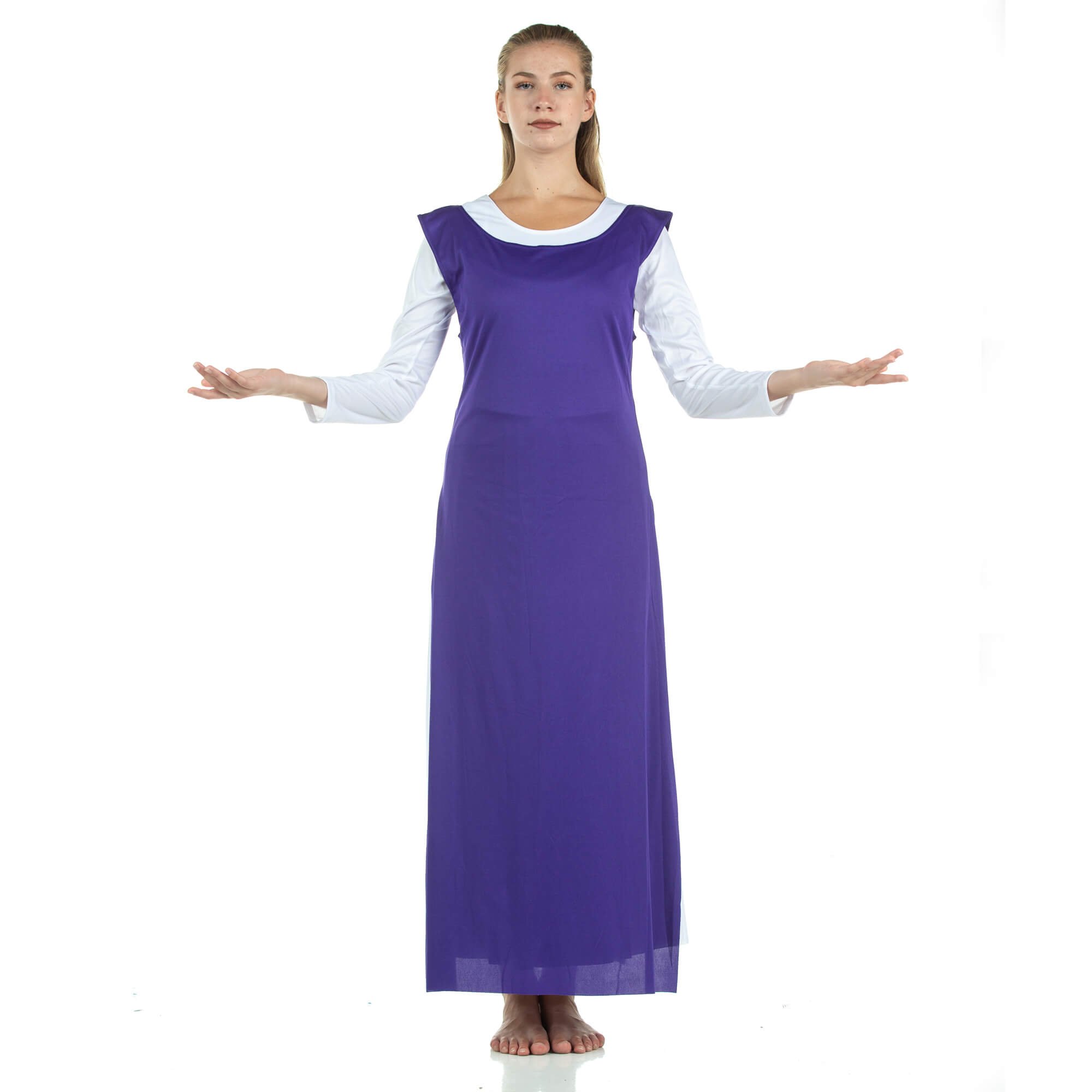 Tunic Worship Dance with Side Slits (white dress not included) - Click Image to Close