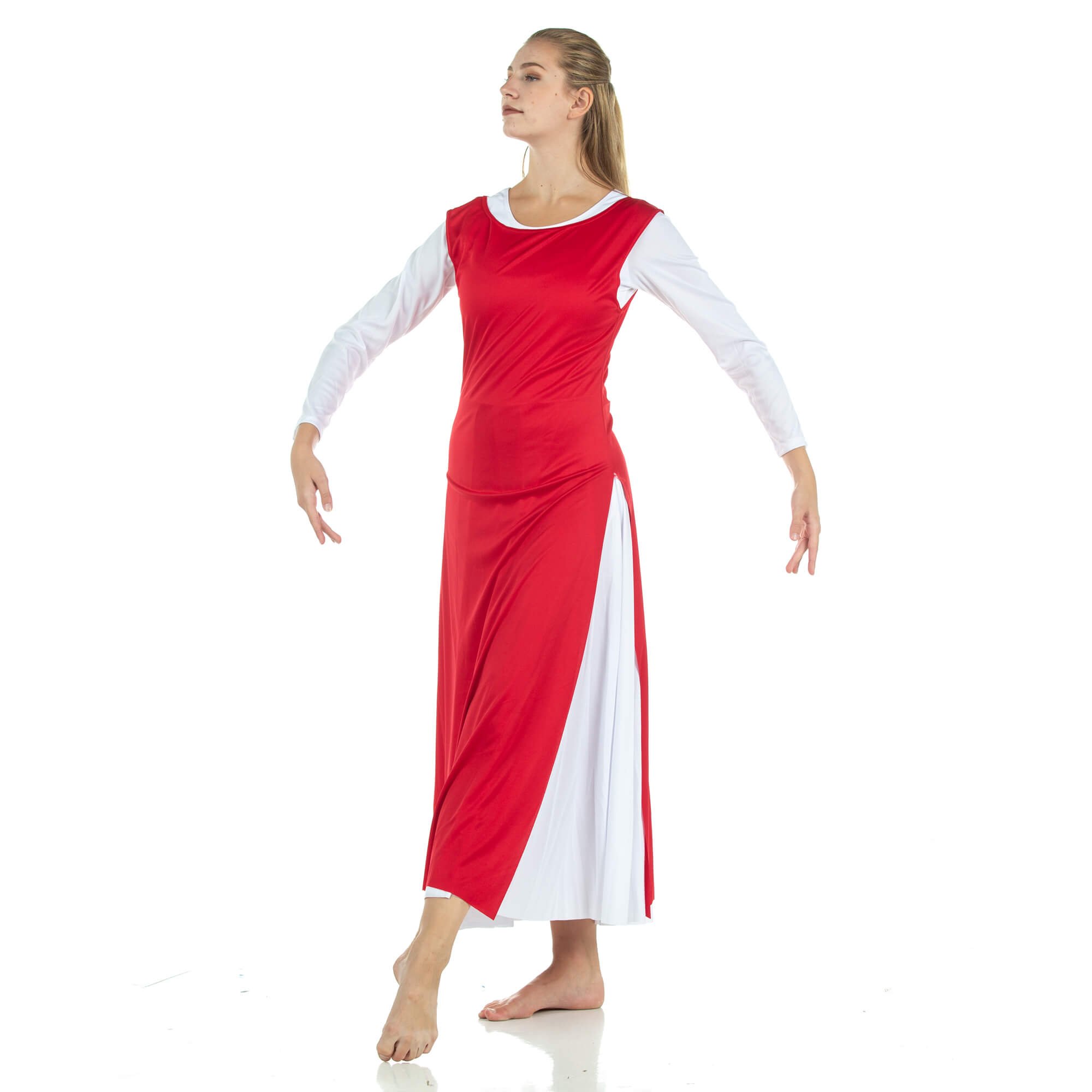 Tunic Worship Dance with Side Slits (white dress not included)