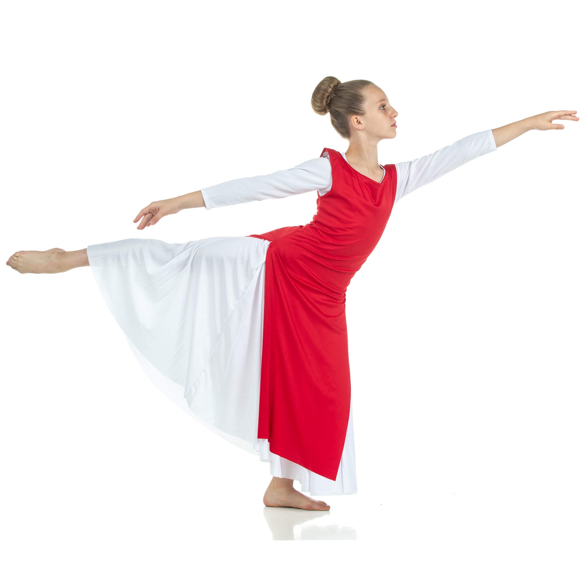 Child Worship Dance Tunic with Side Slits (white dress not included) - Click Image to Close