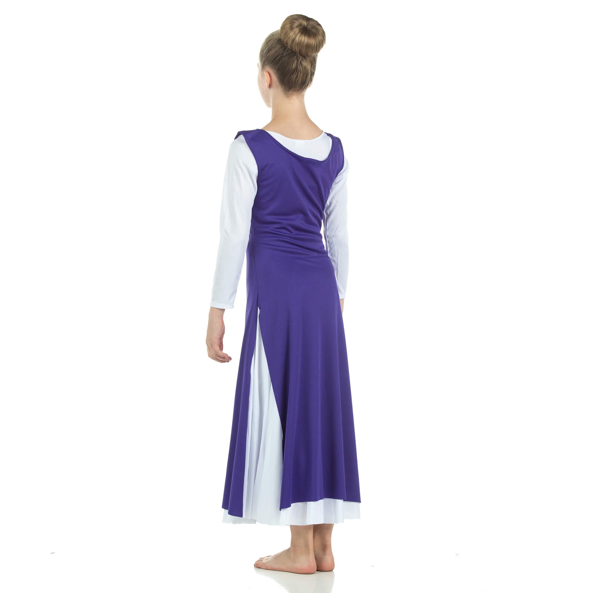 Child Worship Dance Tunic with Side Slits (white dress not included) - Click Image to Close