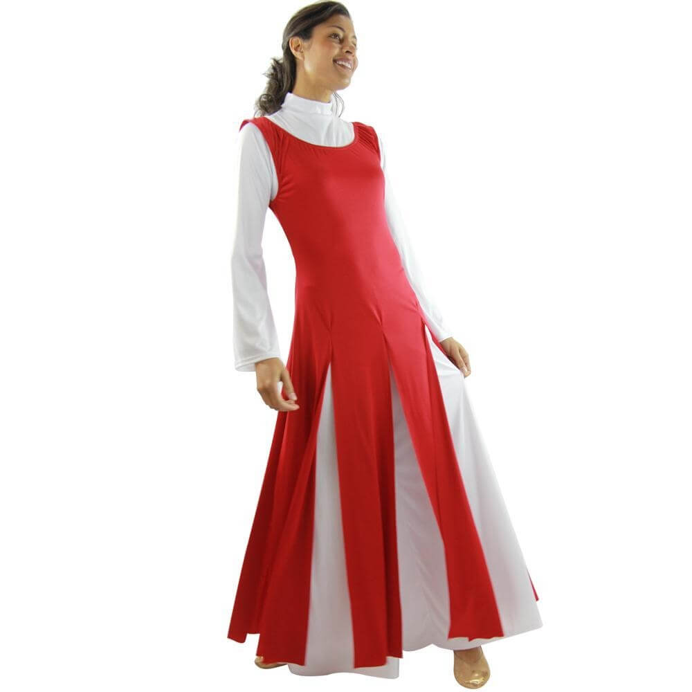 Danzcue Praise Dance Paneled Tunic (white dress not included) - Click Image to Close