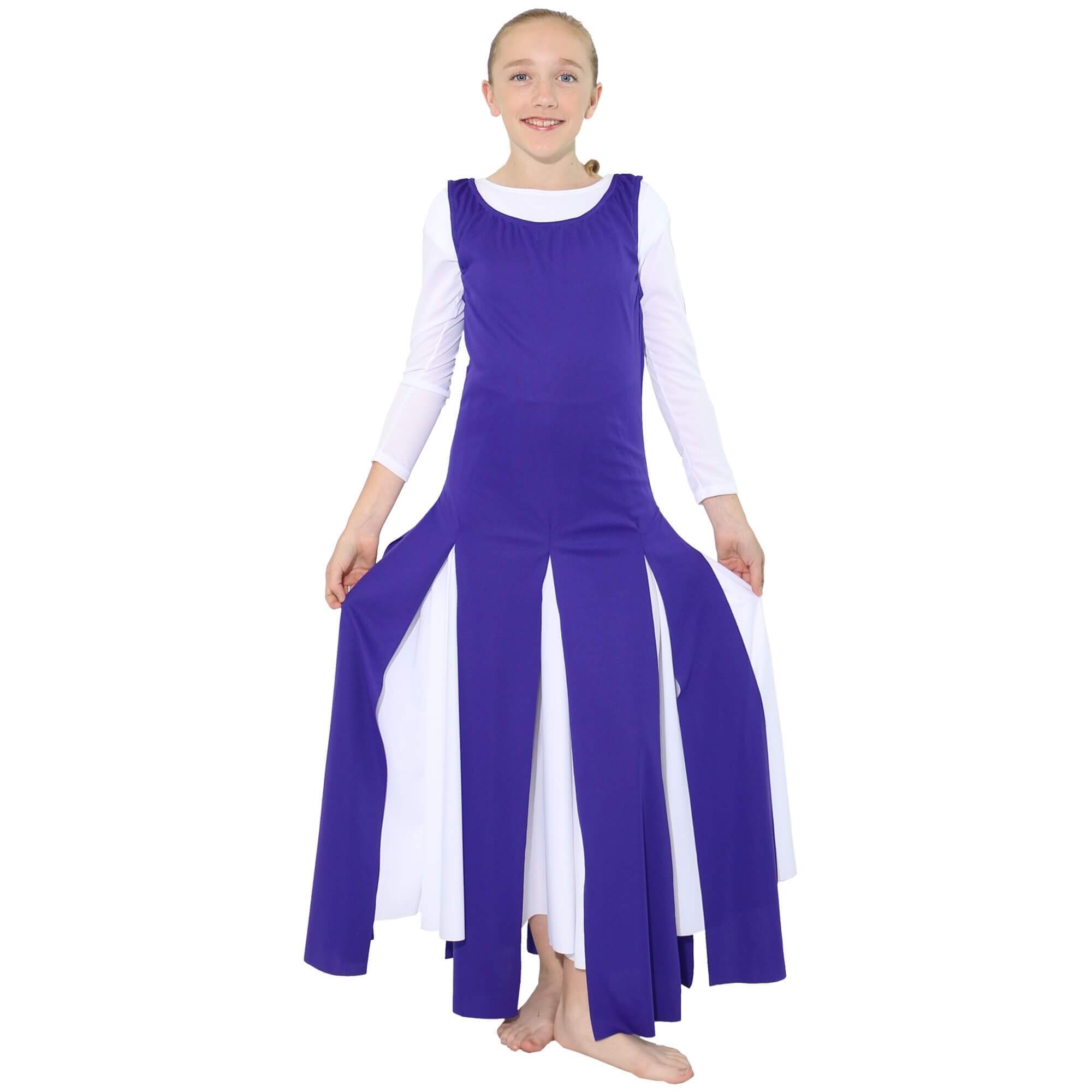 Danzcue Child Praise Dance Paneled Tunic (white dress not included)