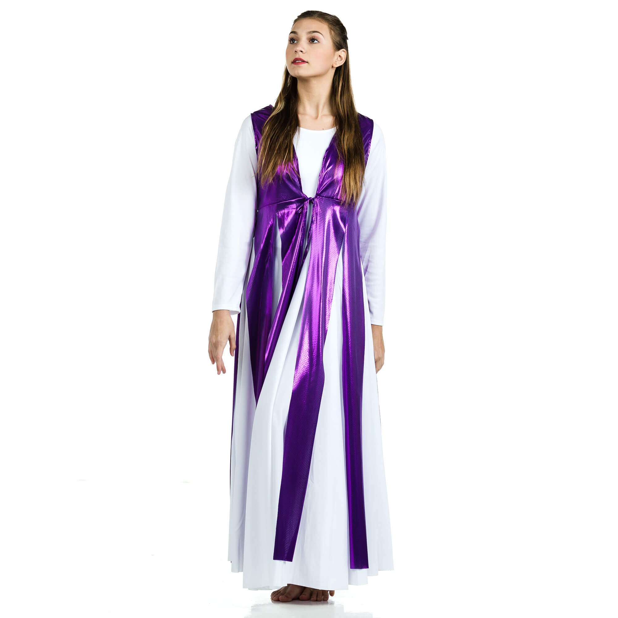 Danzcue Praise Dance Metallic Streamer Tunic (dress not included) - Click Image to Close