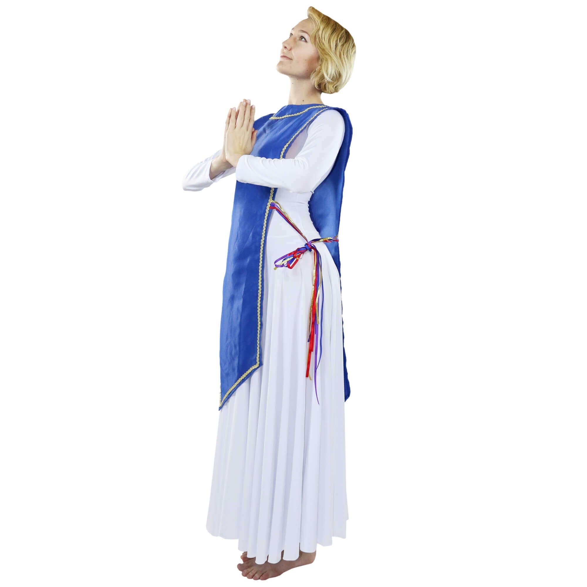 Danzcue Ministry Dance Satin Traditional Ephod Top - Click Image to Close