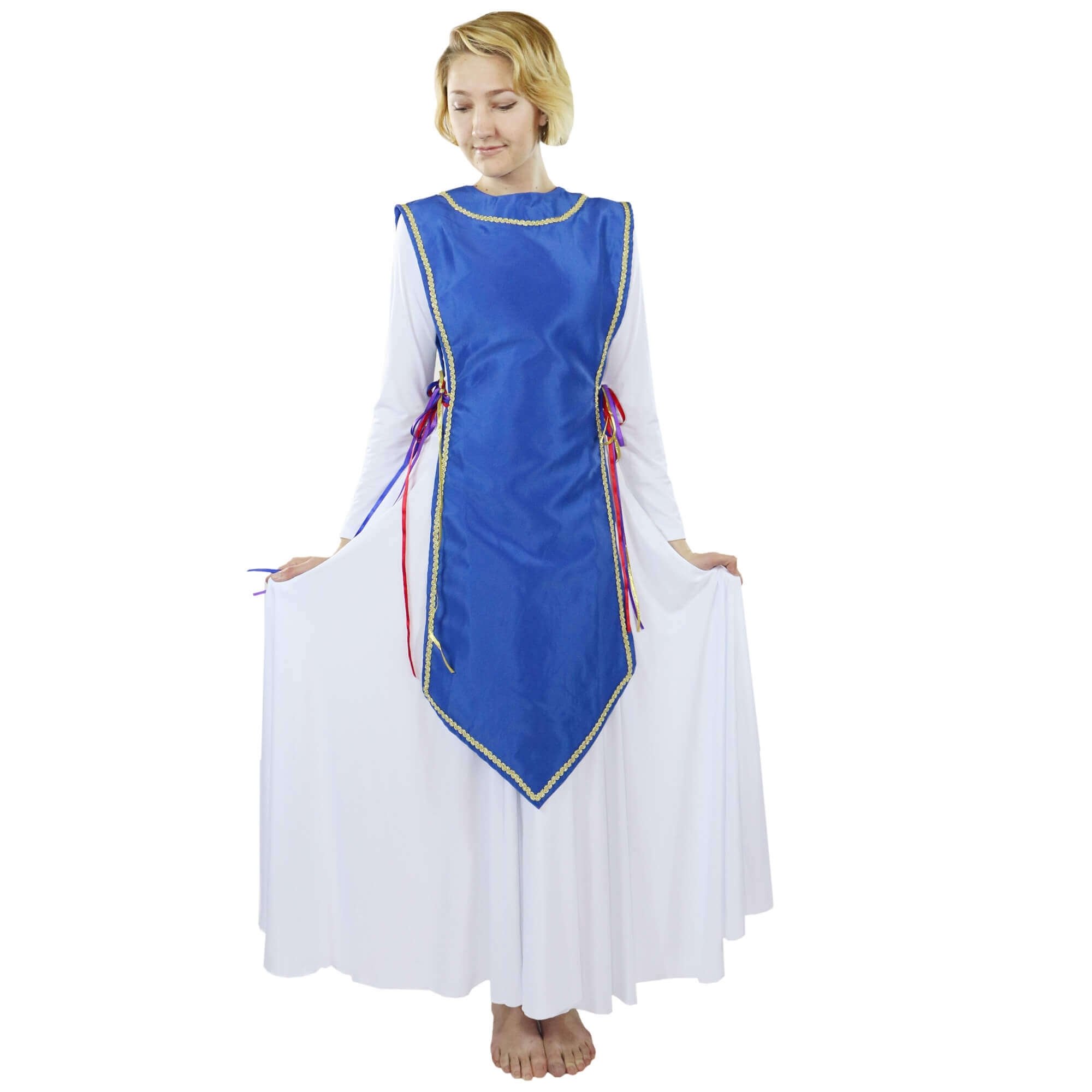 Danzcue Ministry Dance Satin Traditional Ephod Top - Click Image to Close