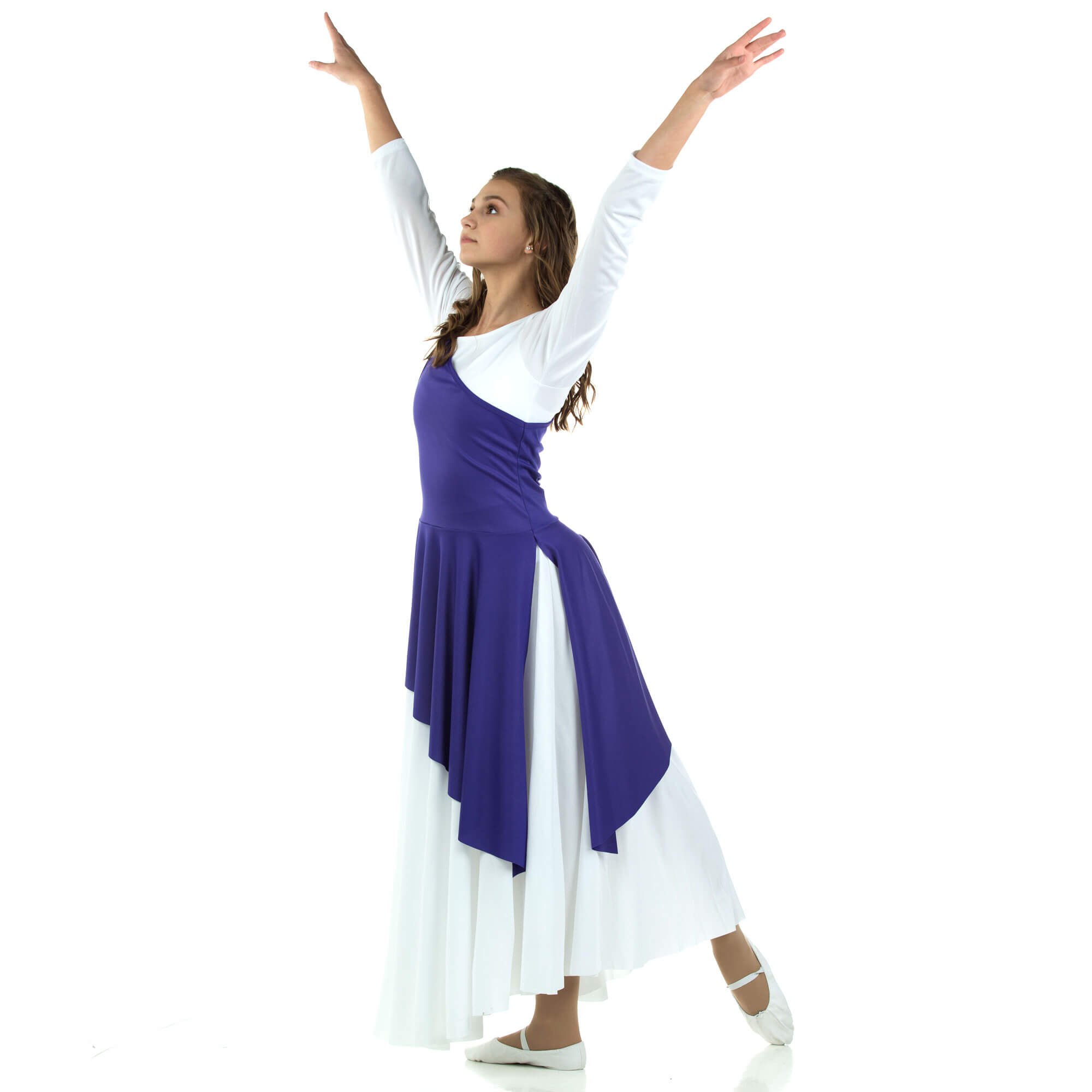 Danzcue Asymmetrical Praise Dance Tunic (dress not included) - Click Image to Close