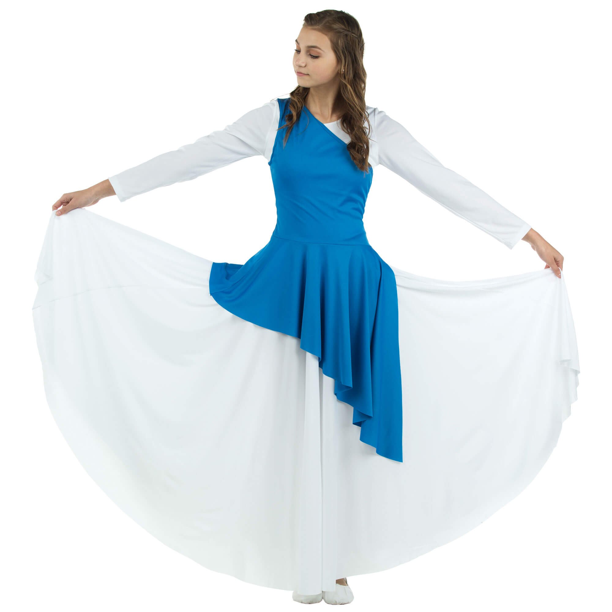 Danzcue Asymmetrical Praise Dance Tunic (dress not included) - Click Image to Close