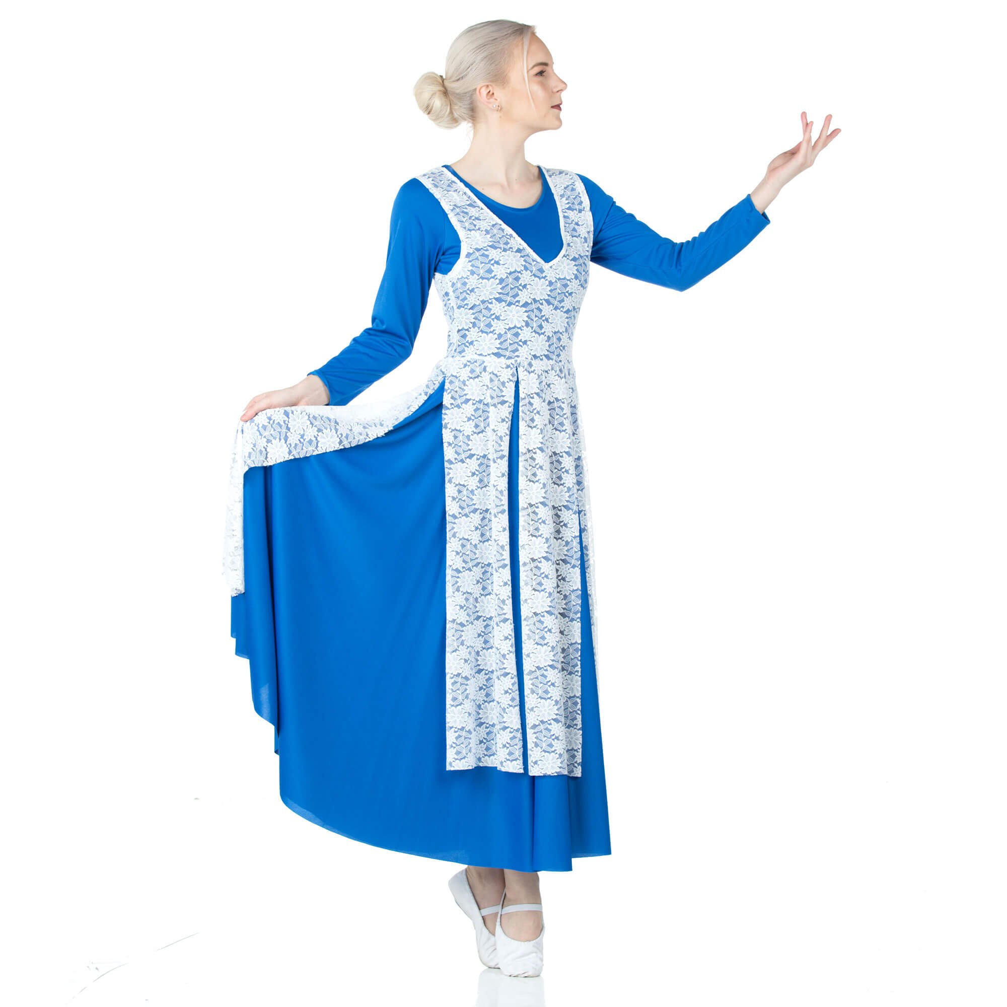 Danzcue V-Neck Praise Dance Lace Pullover - Click Image to Close