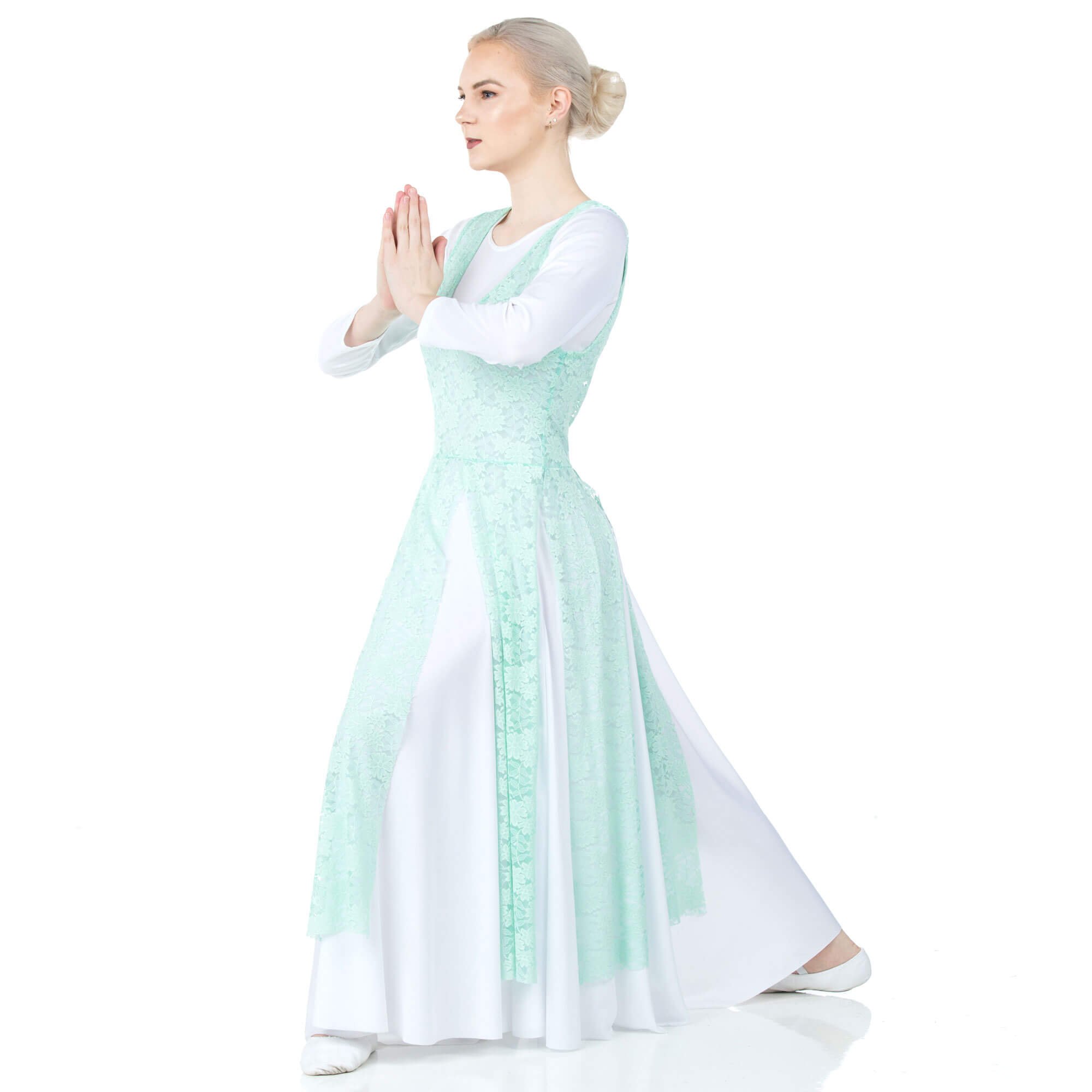 Danzcue V-Neck Praise Dance Lace Pullover - Click Image to Close