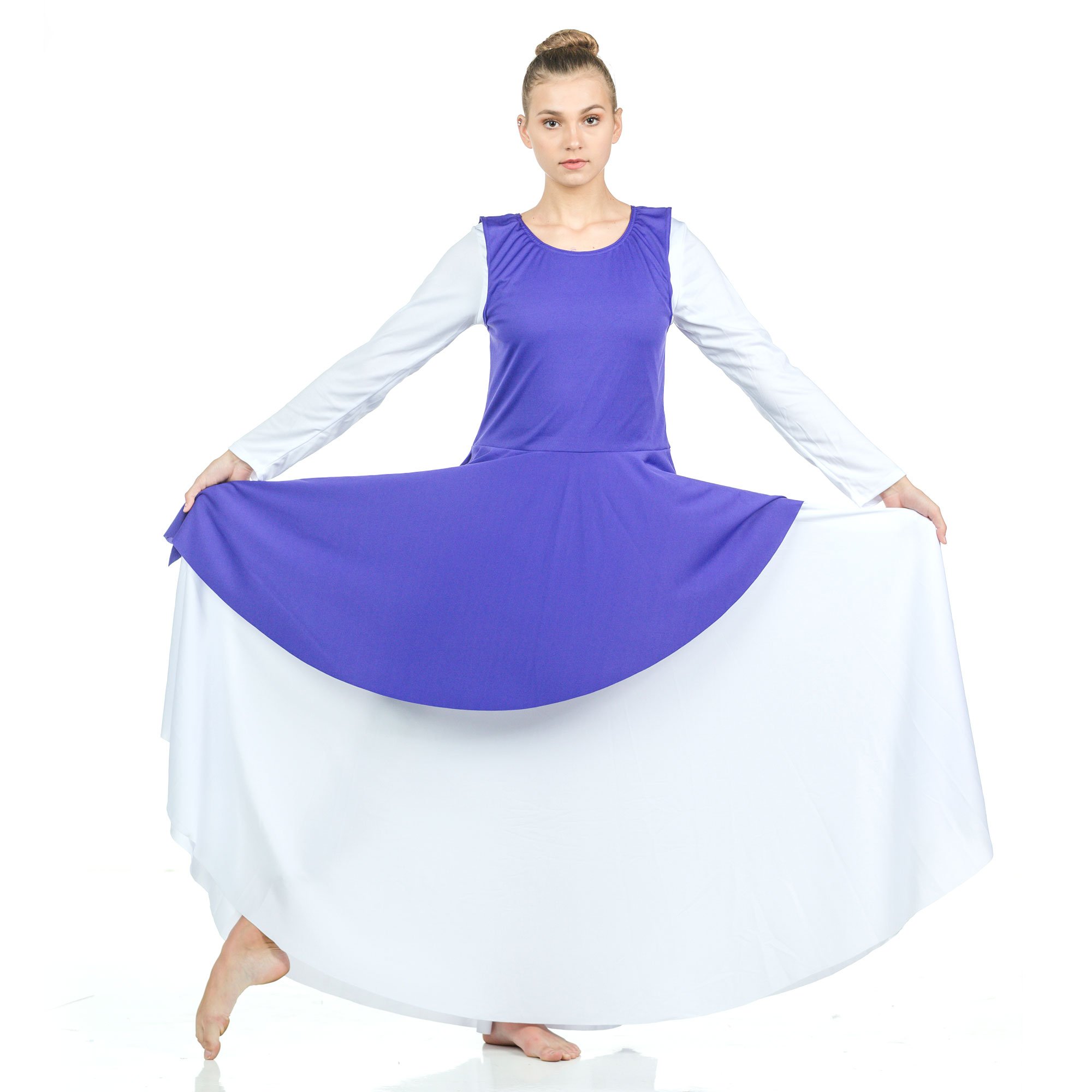 Danzcue Asymmetrical Praise Dance Tunic with Side Slits - Click Image to Close